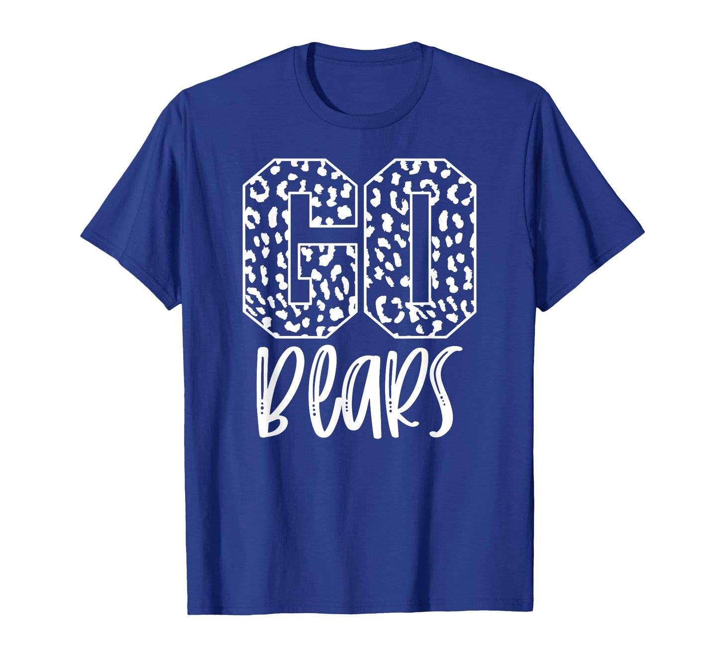 Bears Team Mascot School Spirit Game Night Leopard Print T-Shirt