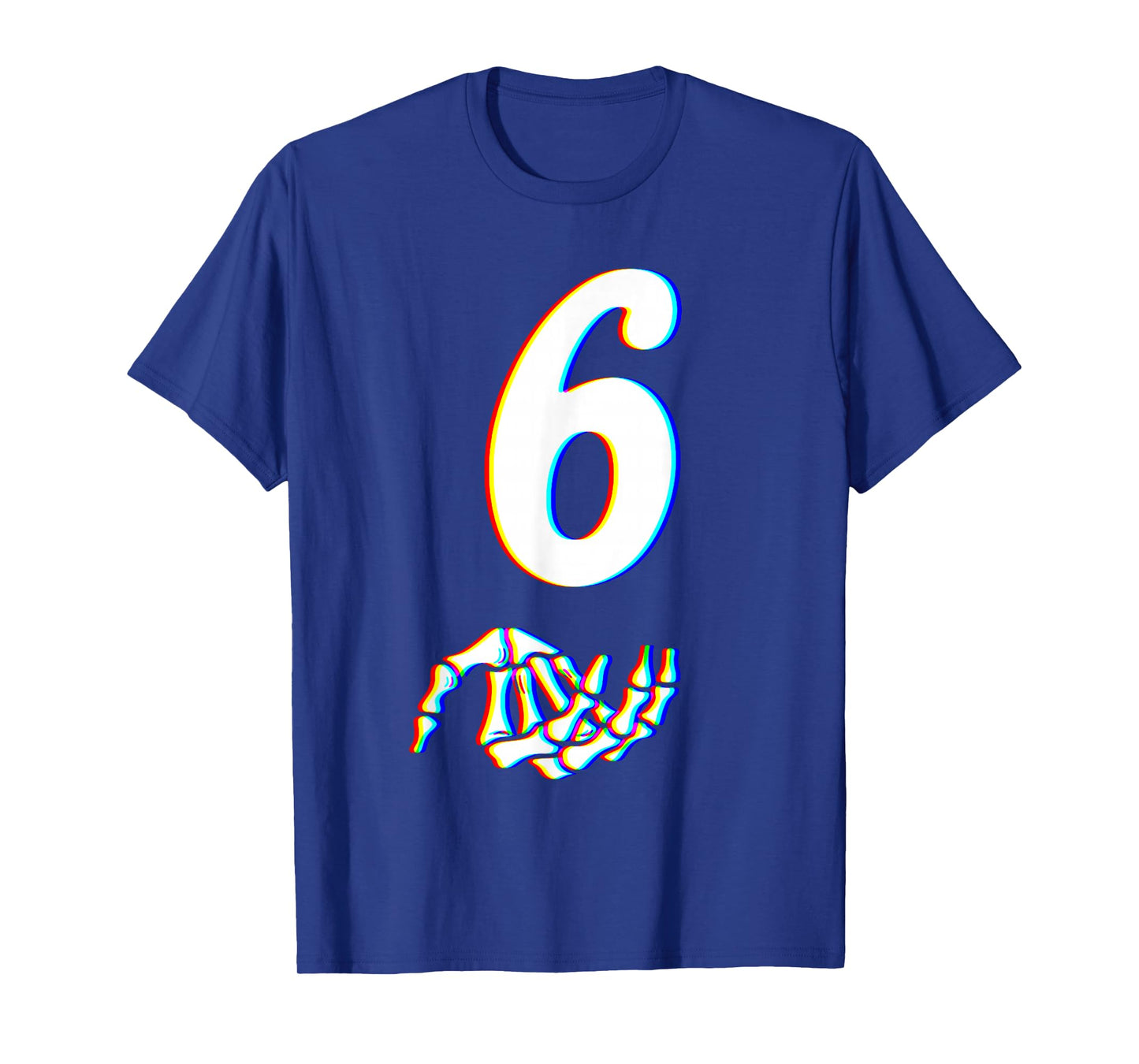 Number 6 Matching 67 Meme Skeleton Hand Halloween Costume T-Shirt