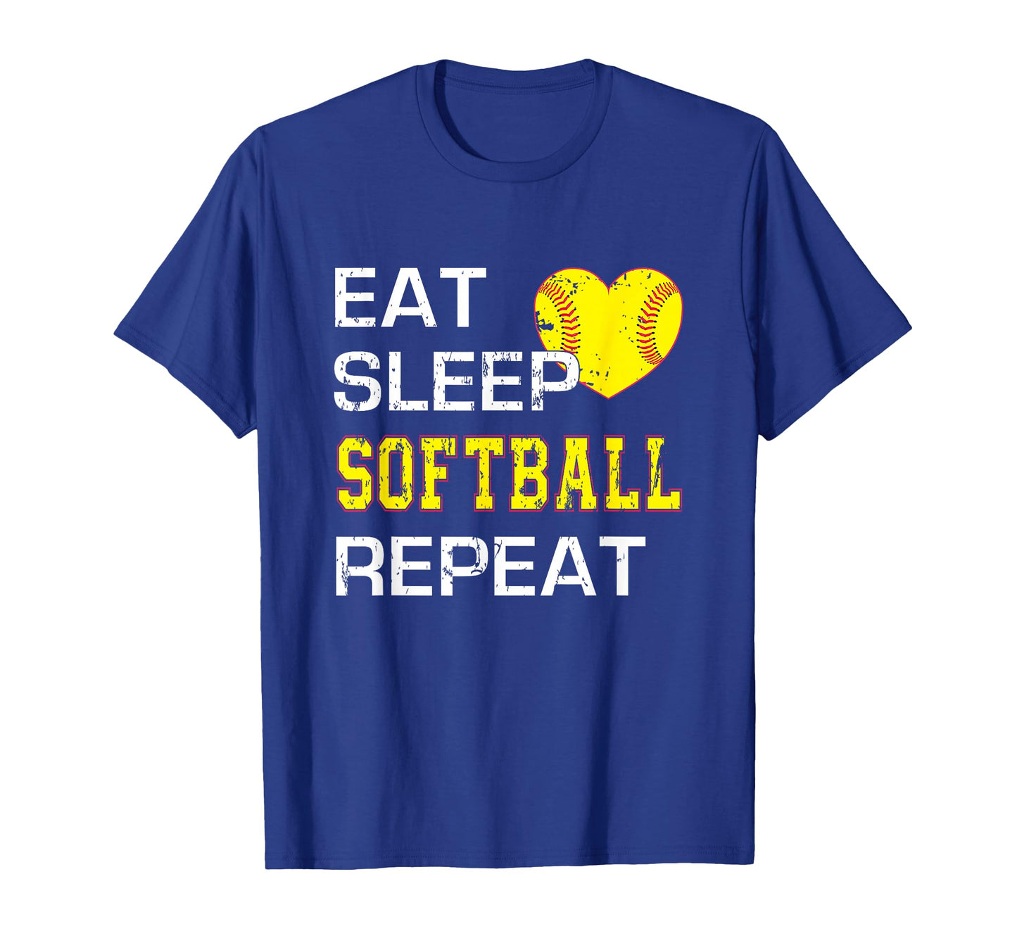 Funny Softball Eat Sleep Softball Repeat for Girls Softball T-Shirt