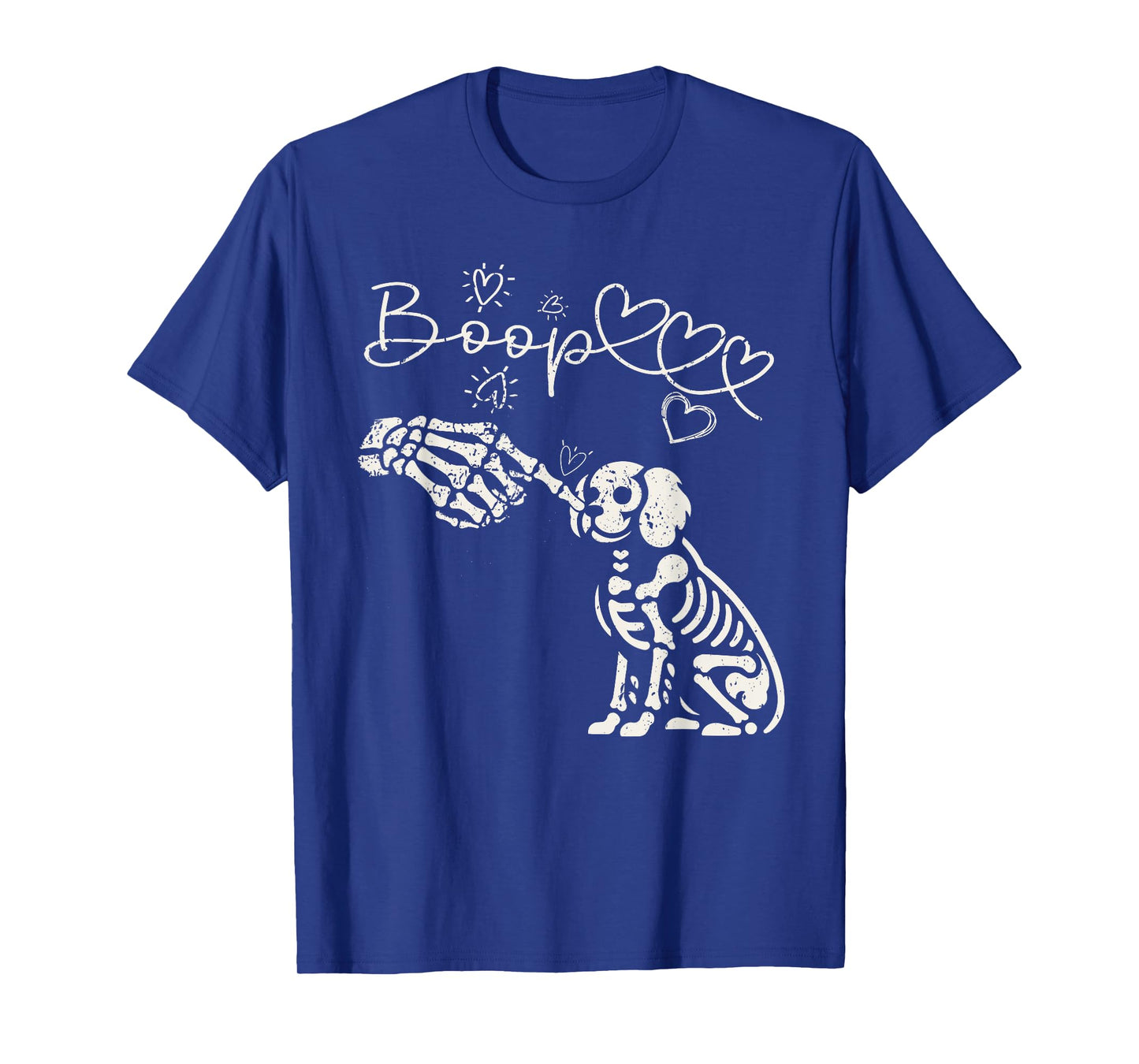 Spooky Skeleton Hand Touch Nose Cavalier King Charles Boop T-Shirt