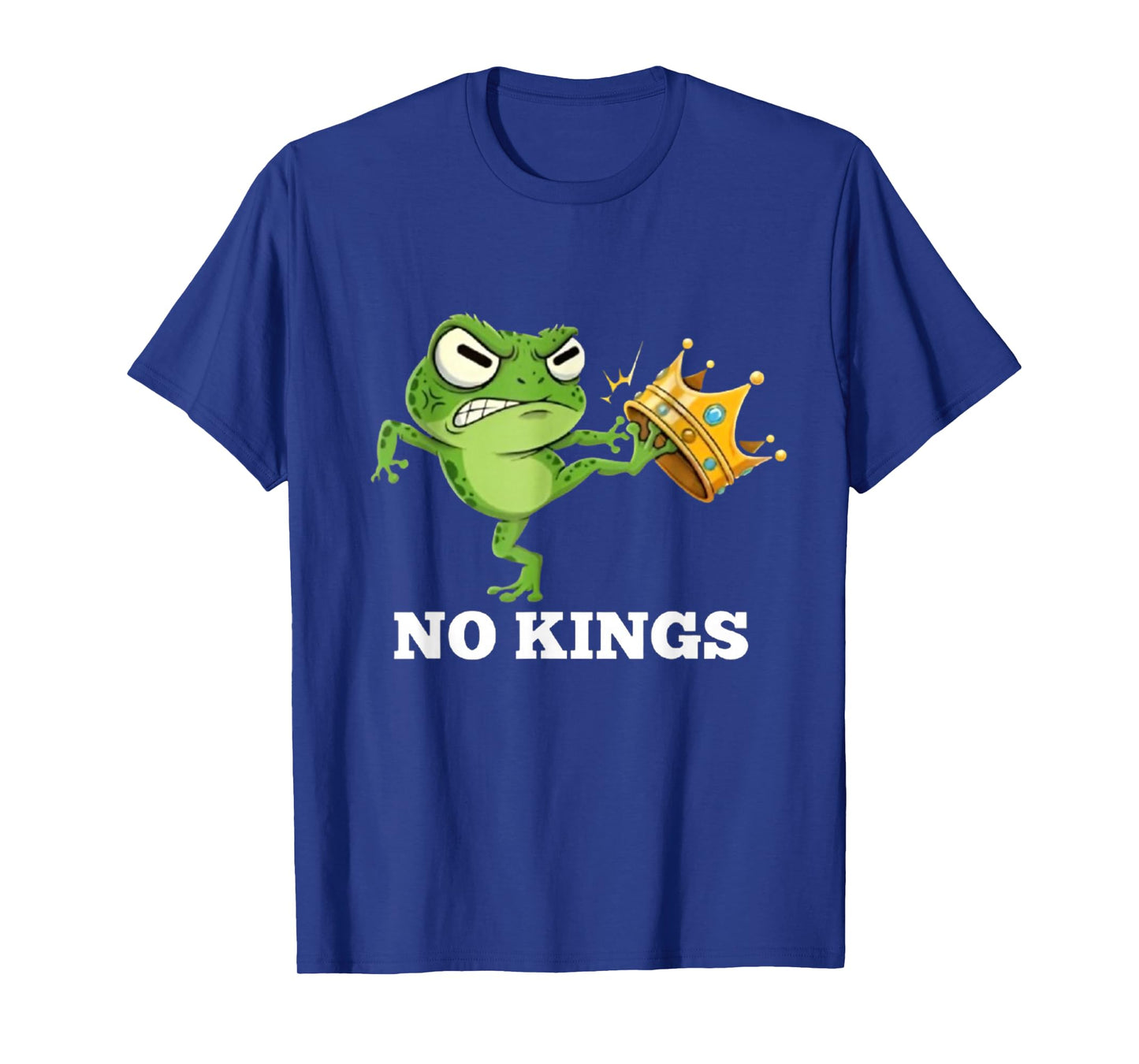 Angry Frog No Kings Since 1776 Funny America Design Humor T-Shirt