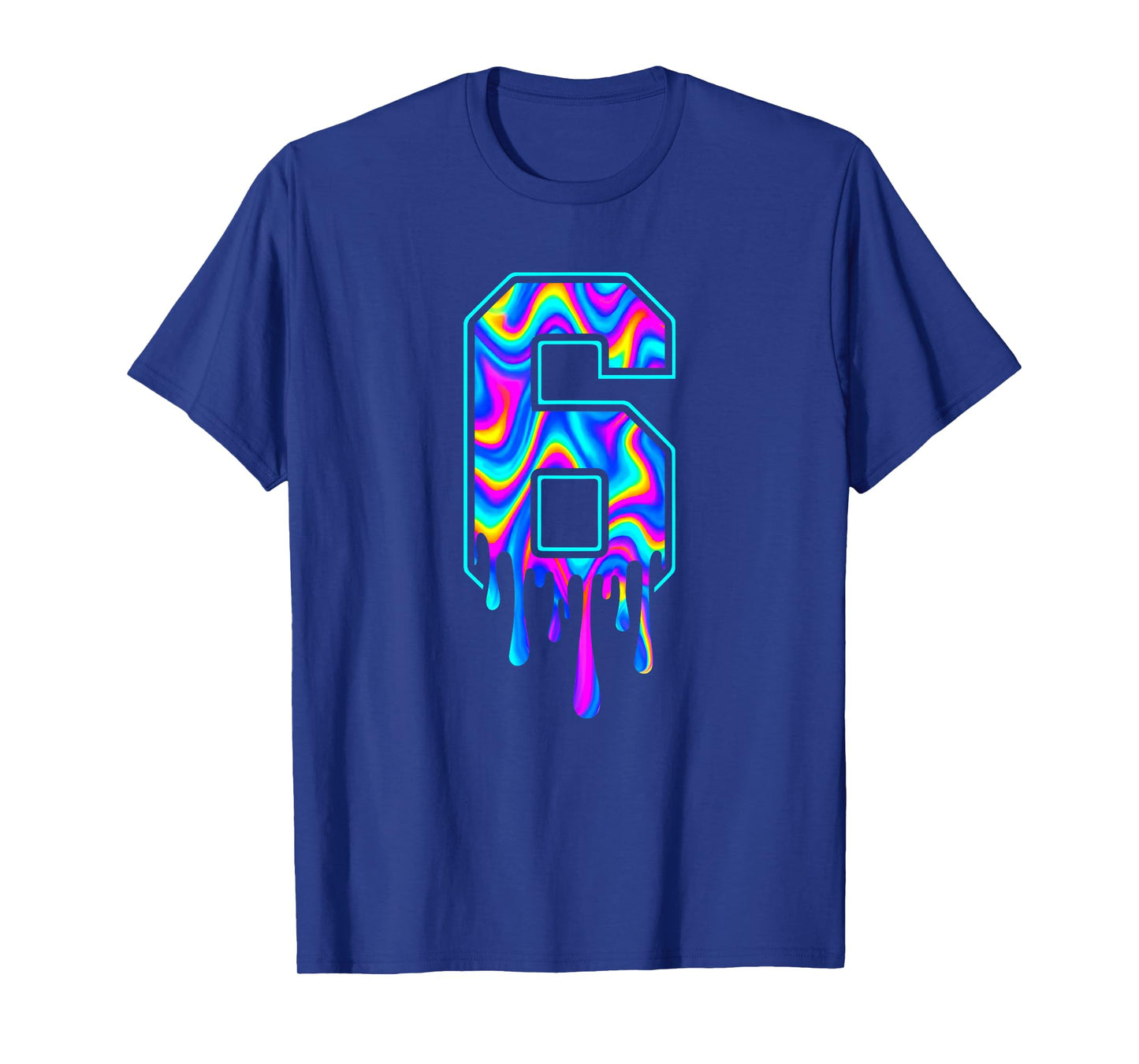 Swirl Rainbow Six Seven Meme 6 7 Halloween Matching 6 T-Shirt