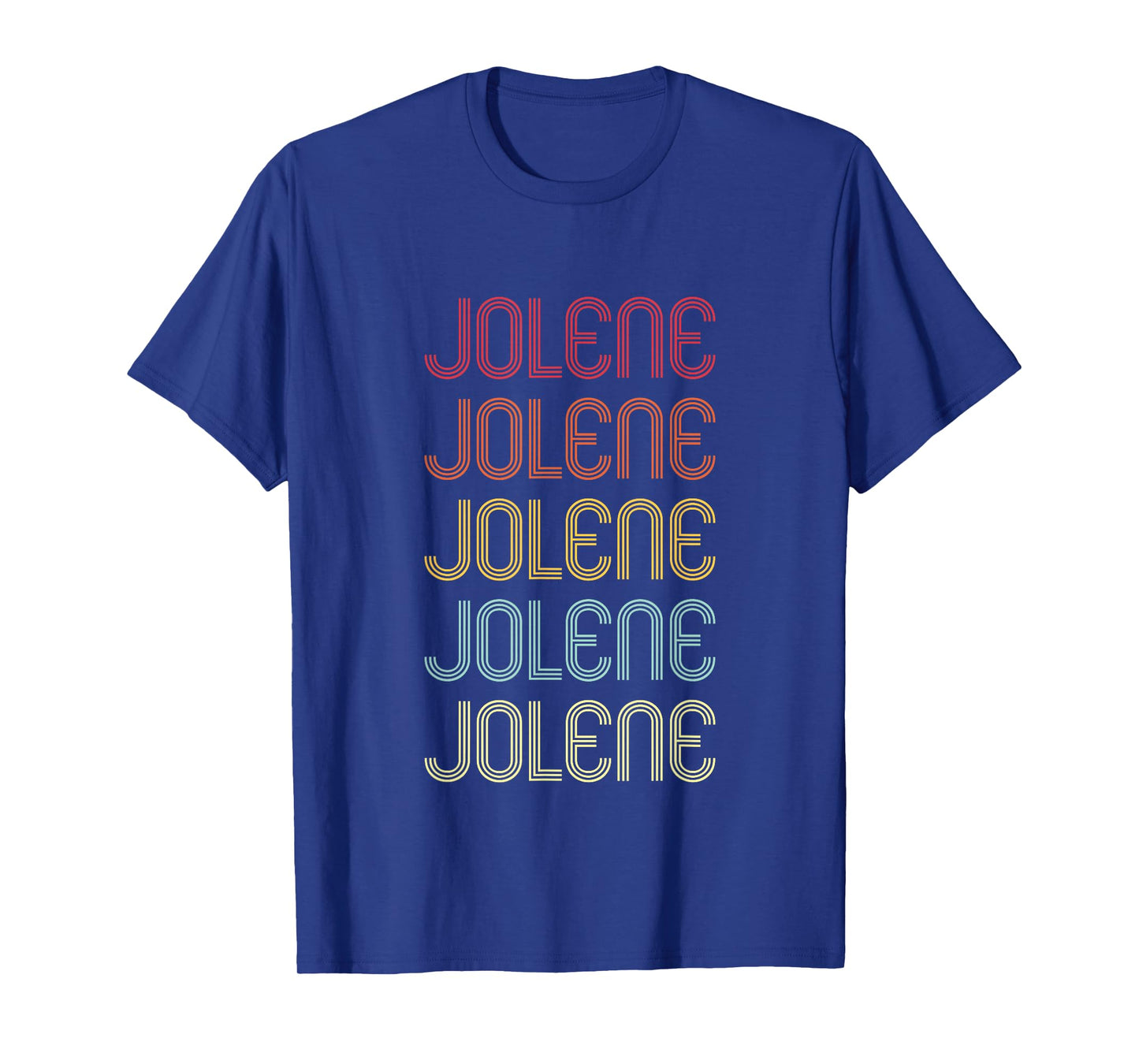Jolene Retro Wordmark Pattern Vintage Personalized 70s T-Shirt