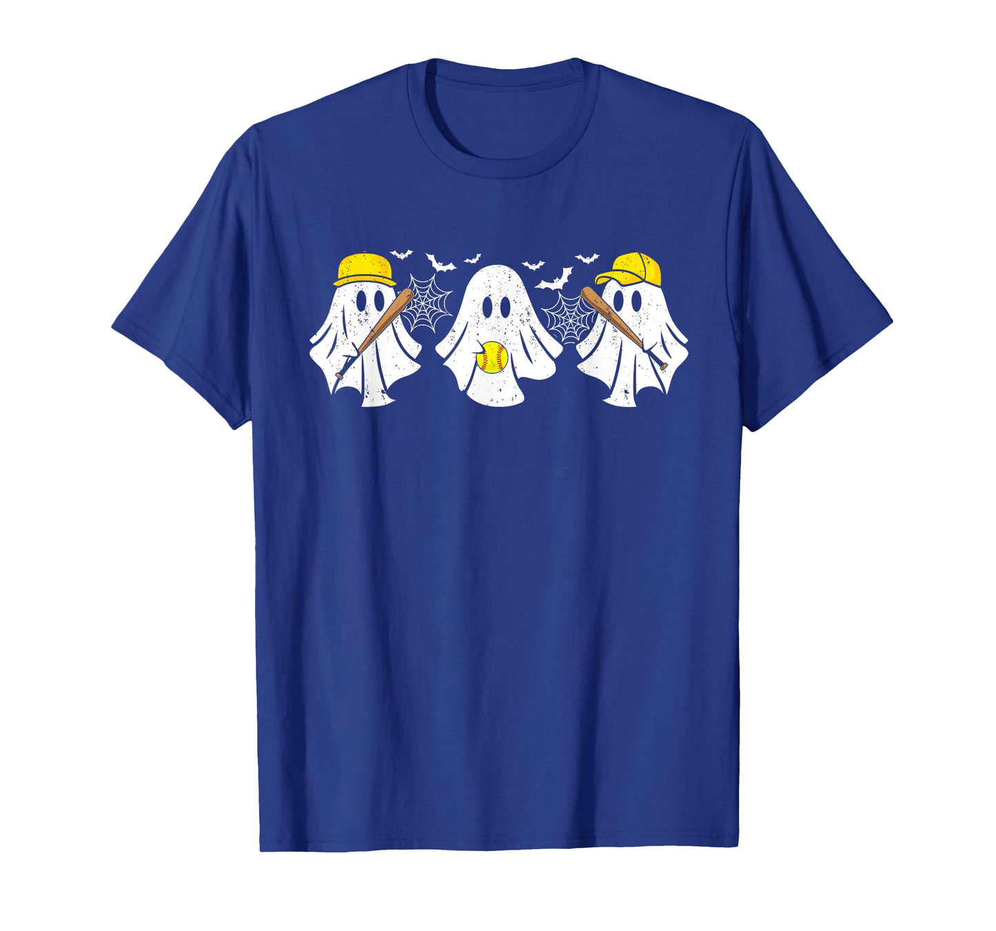 Ghost Softball Player Funny Halloween Costume For Men Women T-Shirt
