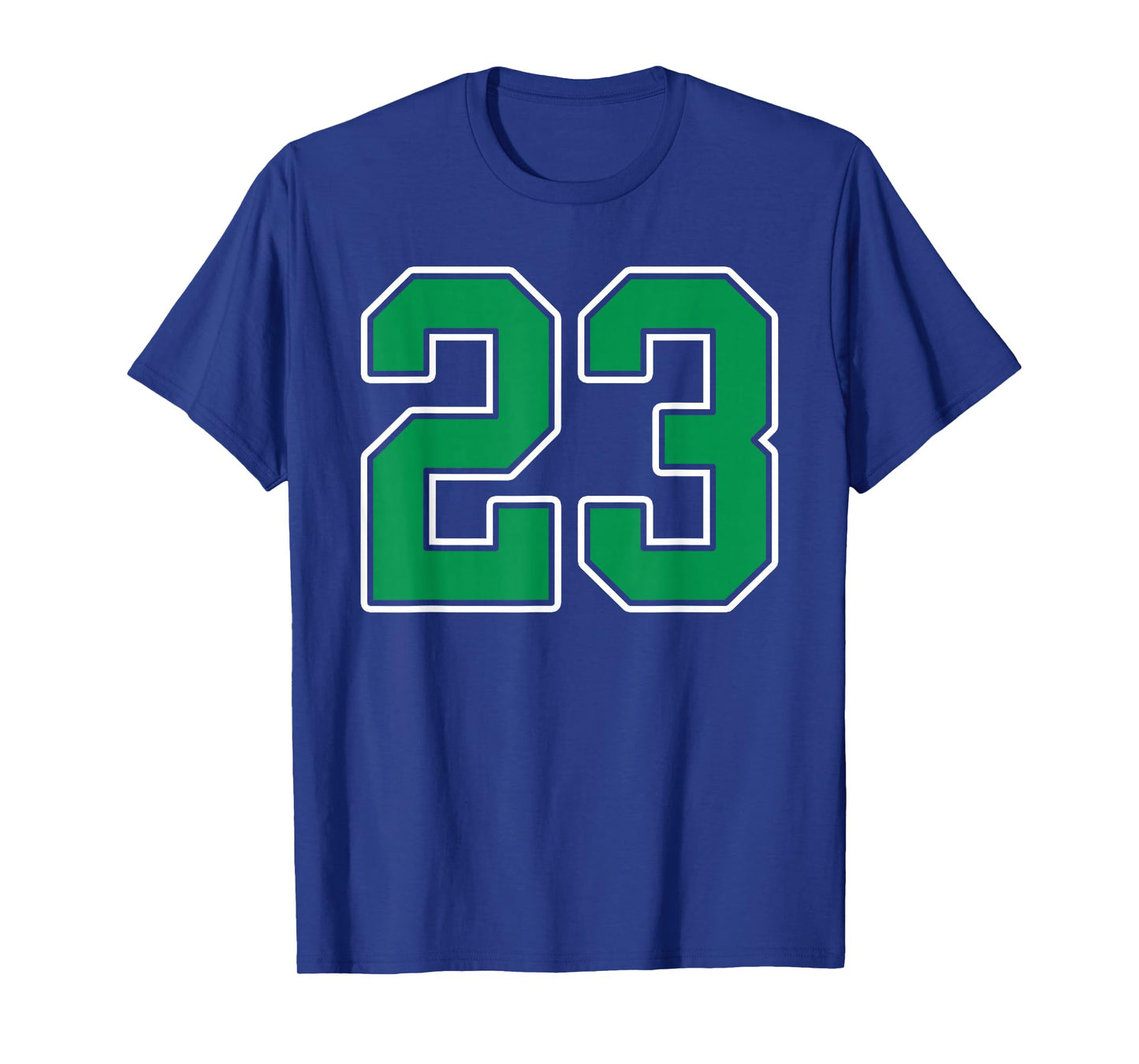 Kelly Green White Number 23 Jersey Player Uniform #23 T-Shirt