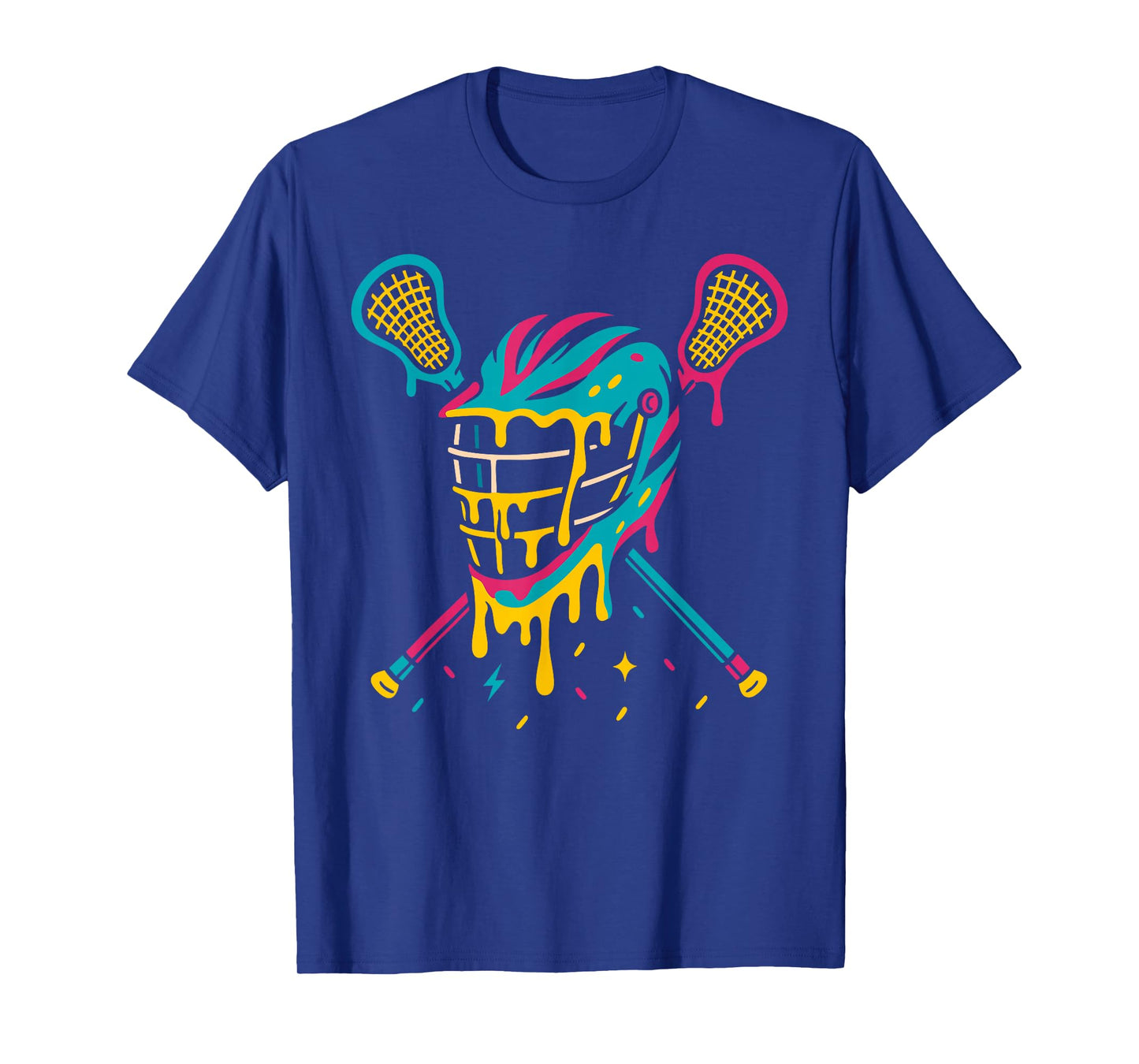 Lacrosse Drip Ice Cream with Sprinkles Helmet & Sticks Boys T-Shirt