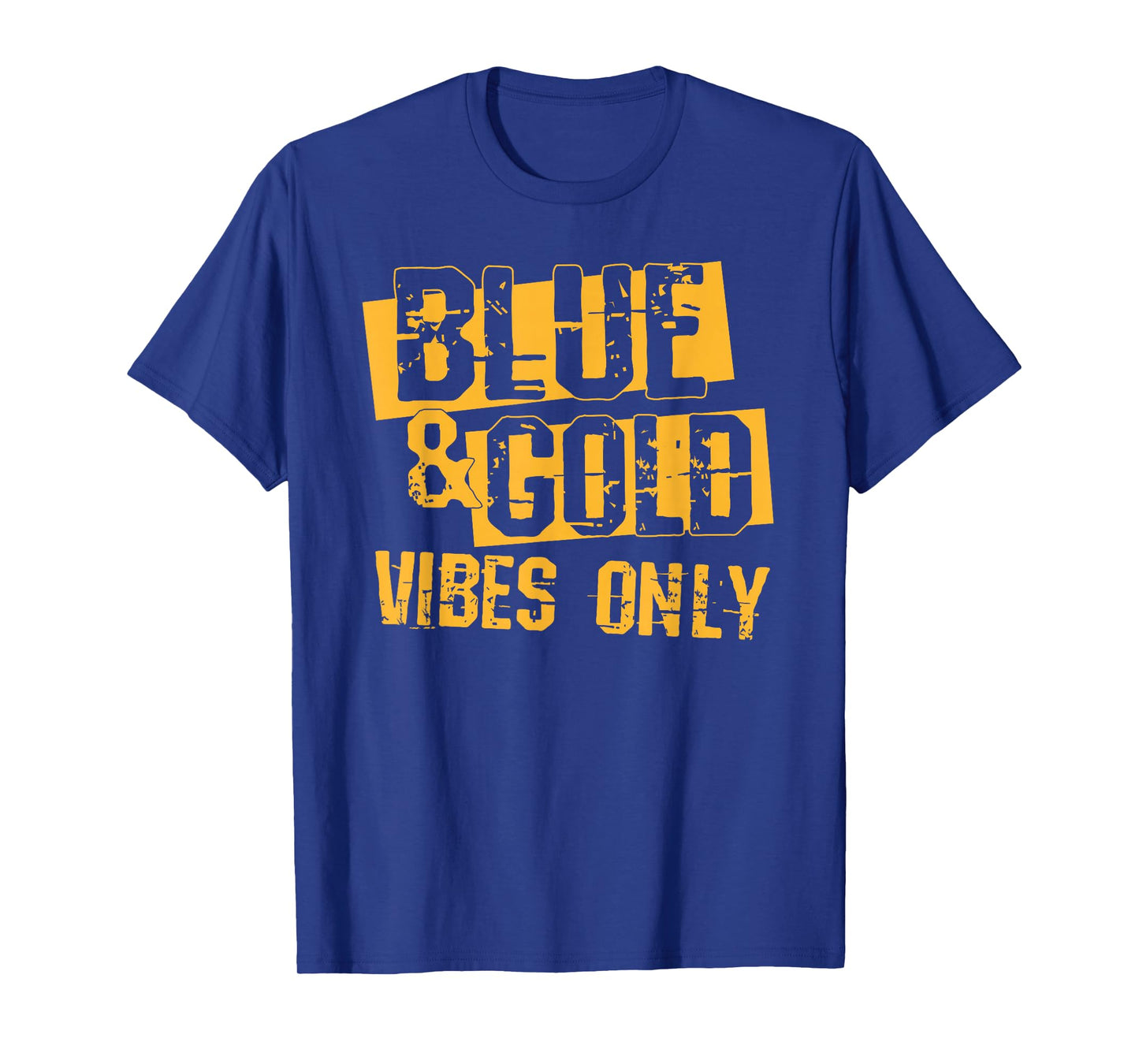Blue and Gold Spirit Wear for High School Football T-Shirt