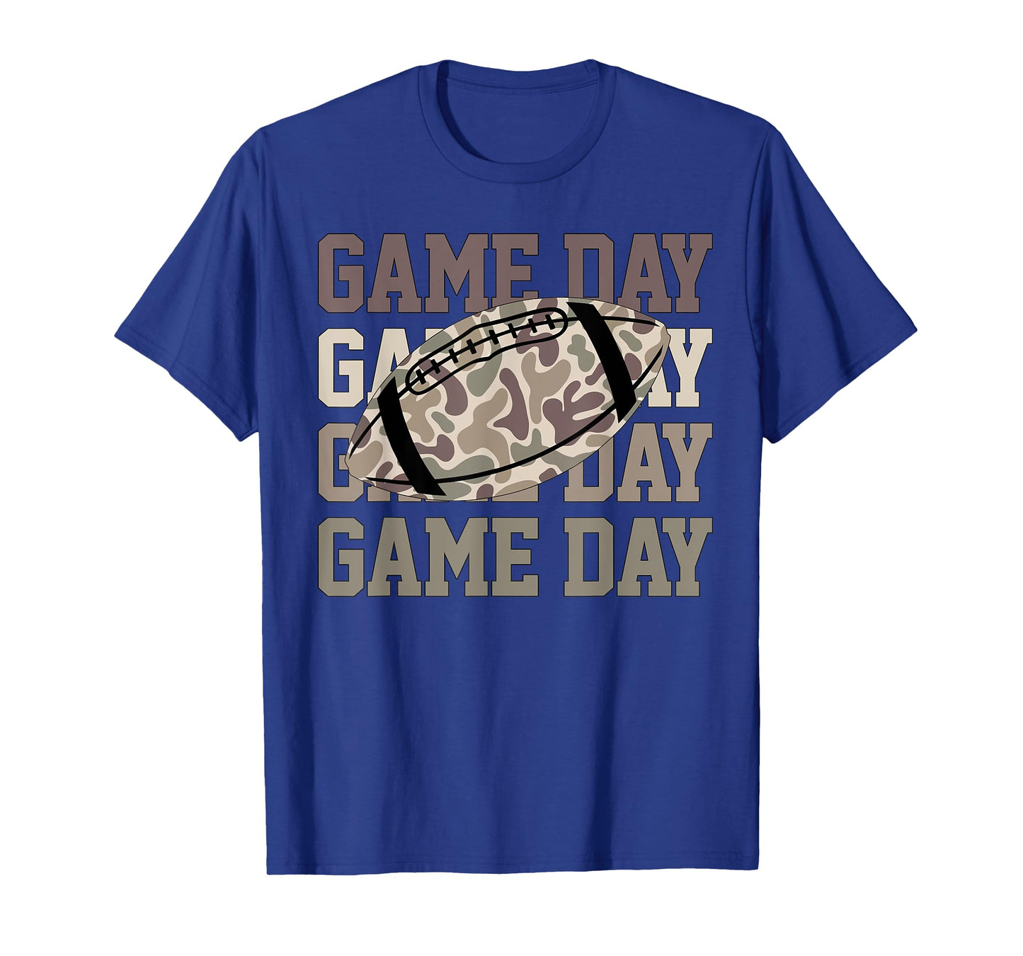 Touchdown American Football Game Day Thanksgiving Camo Funny T-Shirt