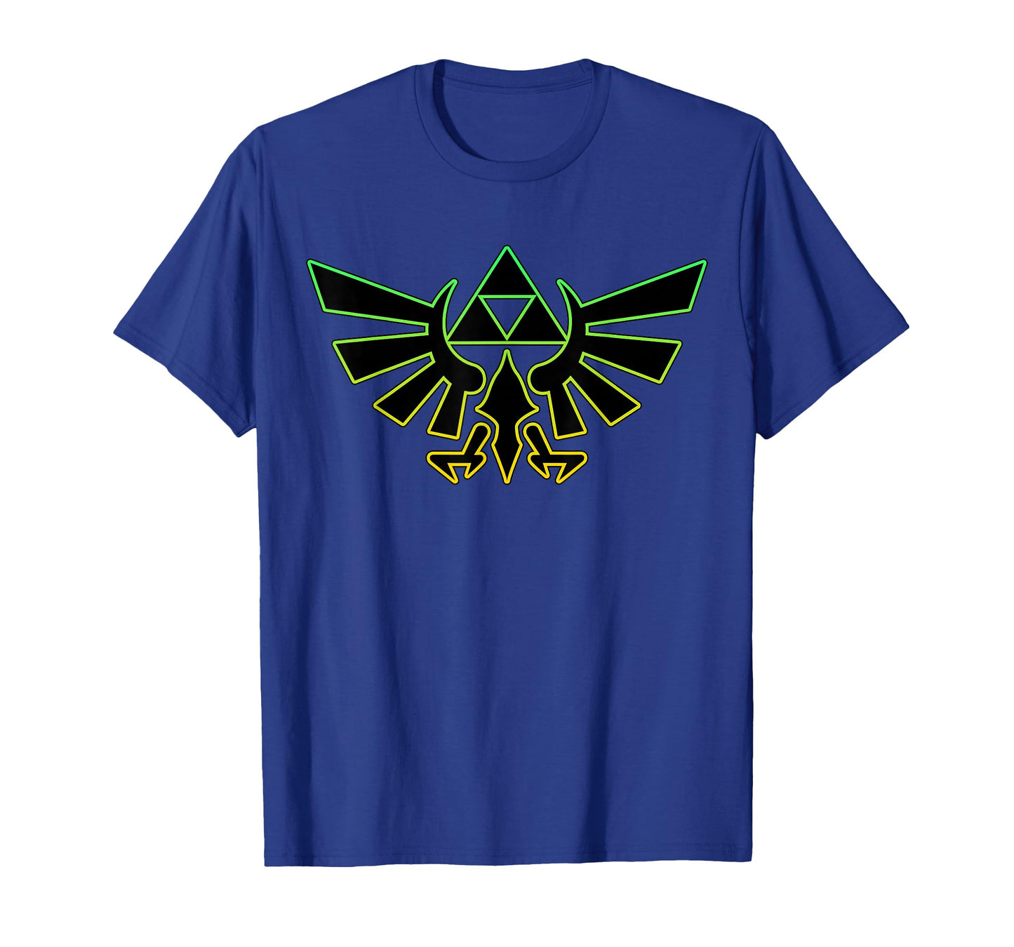 Nintendo Zelda Hyrule Crest Triforce Neon Outline T-Shirt