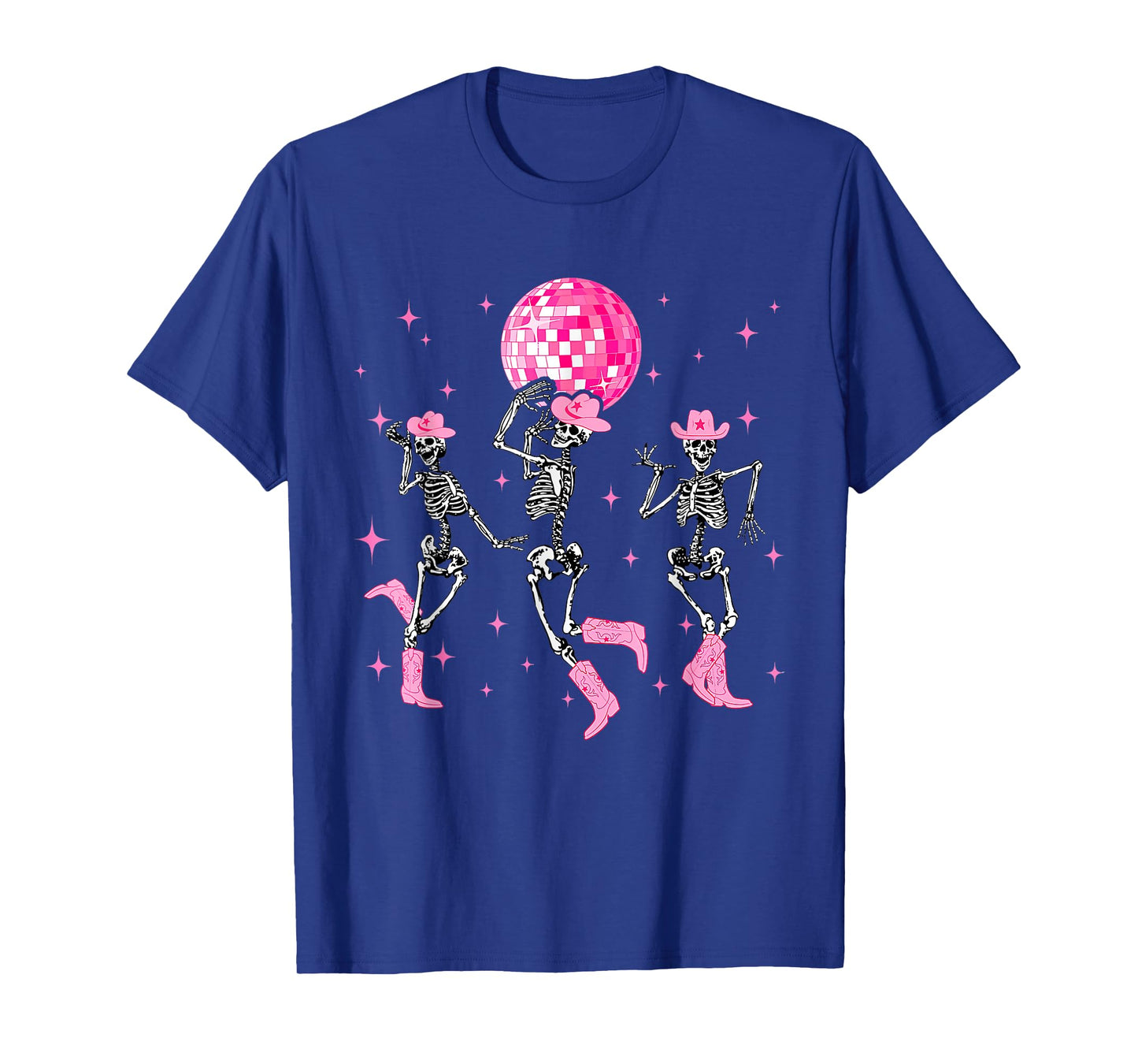 Dancing Skeleton Disco Cowgirl Cowboy Skeleton T-Shirt