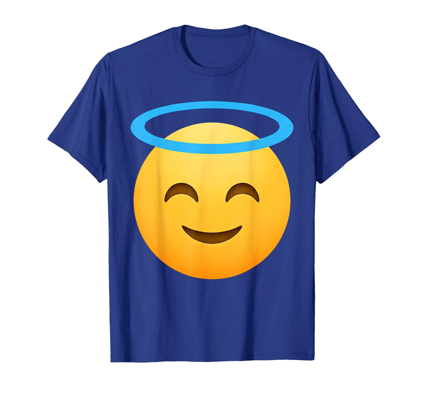 Funny Emoticon Smiling Face with Halo Angel T-Shirt