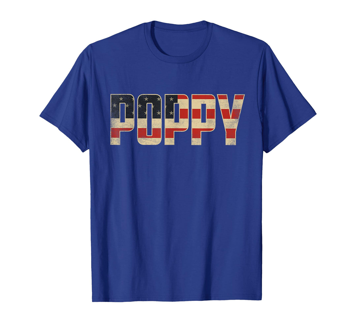 Poppy Bold Patriotic American Flag Father’s Day Poppy T-Shirt