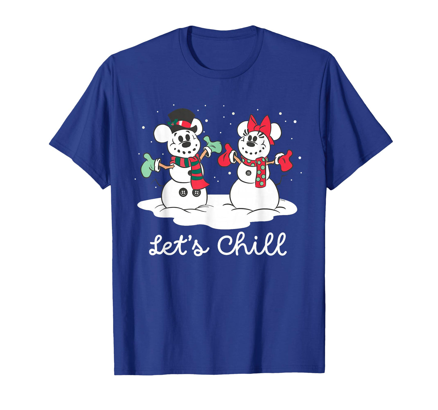Disney Mickey & Minnie Snowmen “Let's Chill” Winter Holiday T-Shirt