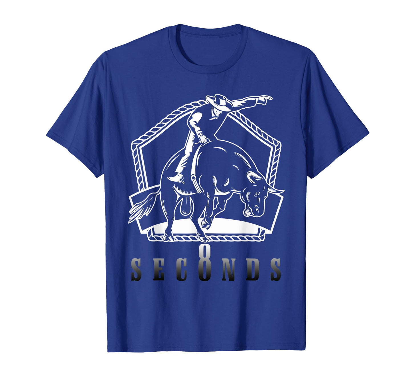Cowboy Bull Riding Ask Me In Eight Seconds Western Rider T-Shirt