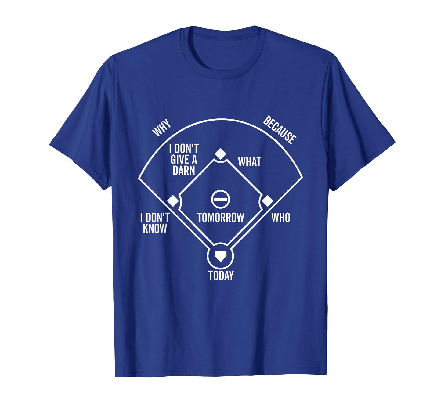 Who's on First Funny Baseball Positions Names Dark T-Shirt