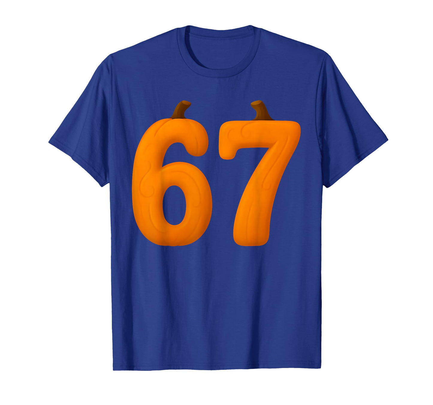 67 Number Sixty-Seven Six Seven Fall Pumpkin 6 7 Halloween T-Shirt