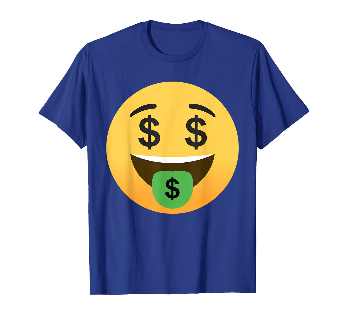 Funny Emoticon Dollar Mouth Face with Money Sign Eyes Rich T-Shirt