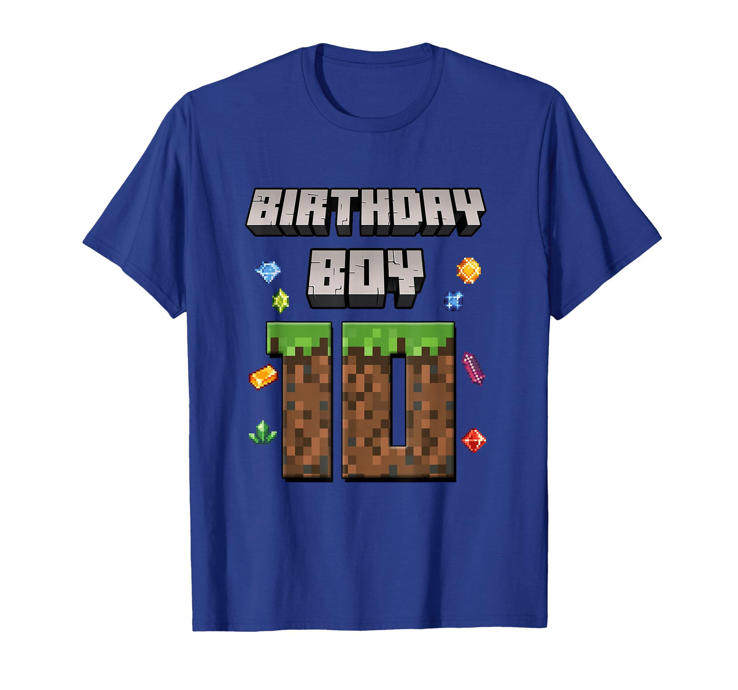 10th Birthday 10 Years Old Video Gamer Pixel Birthday Boys T-Shirt