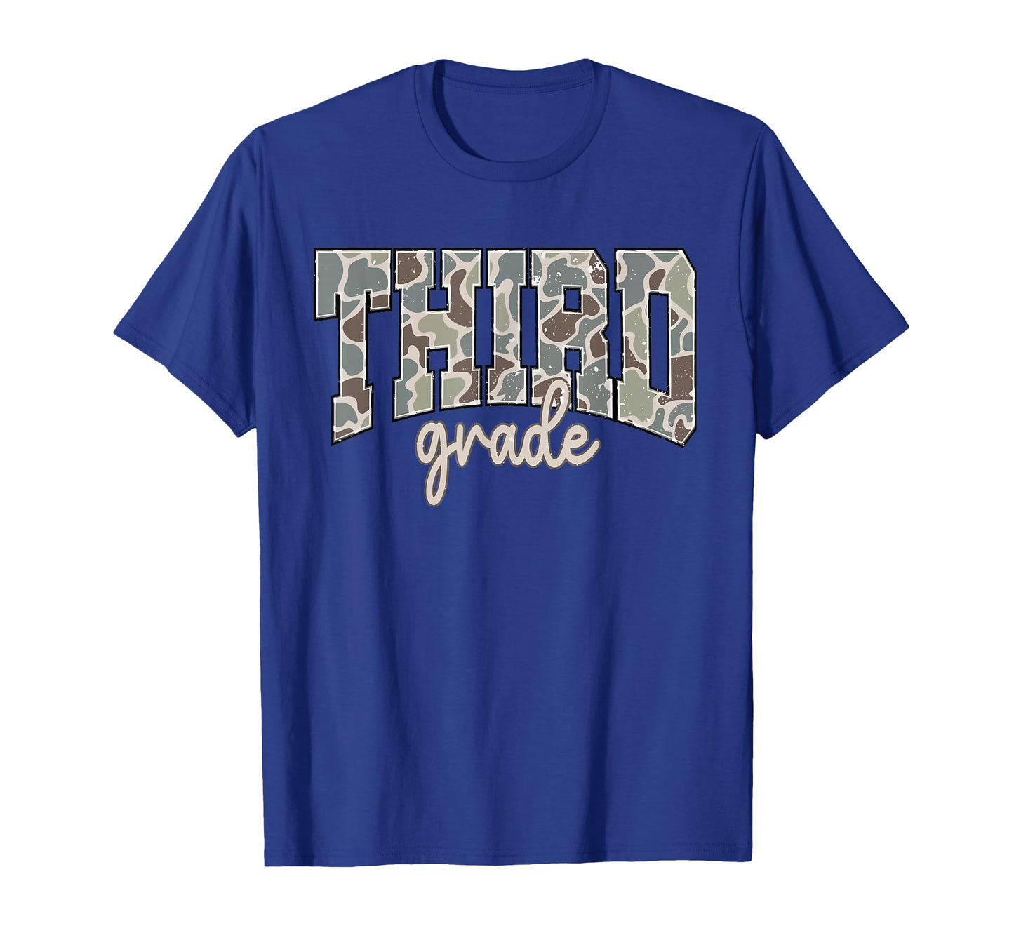 Camo Third Grade Boy Hello 3rd Grade Students Teachers T-Shirt