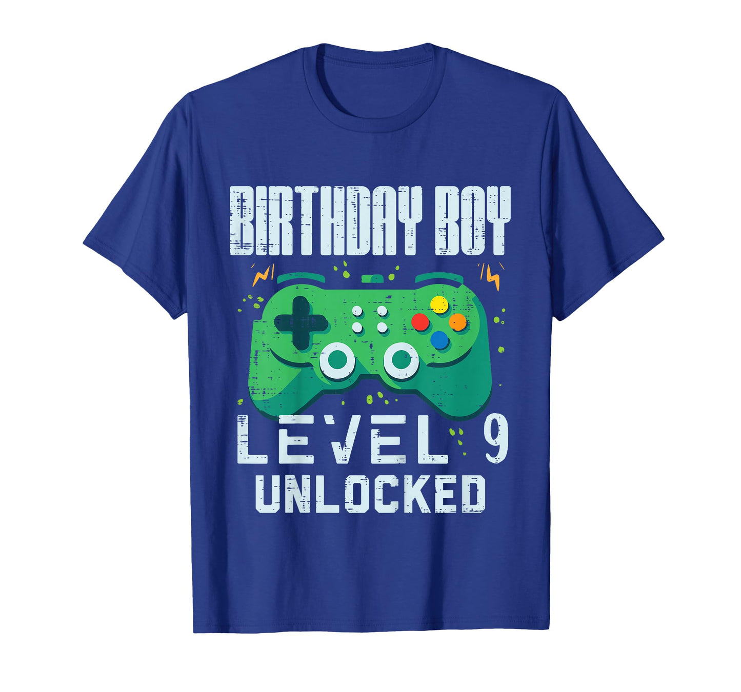 Kids Birthday Boy Level 9 Unlocked Gamer Controller 9th Bday Boys T-Shirt