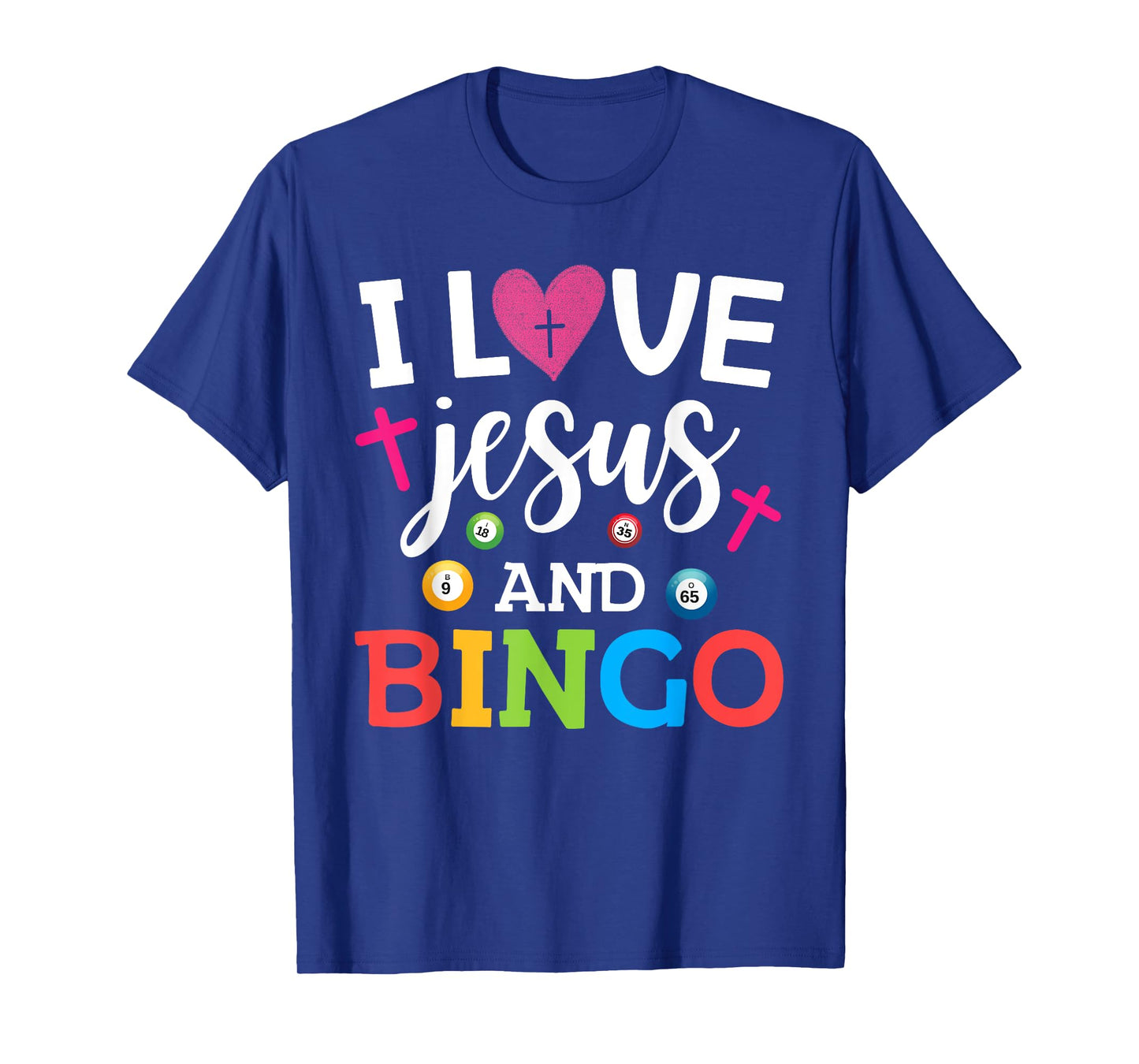 I Love Jesus And Bingo Games Christian Lucky Bingo player T-Shirt
