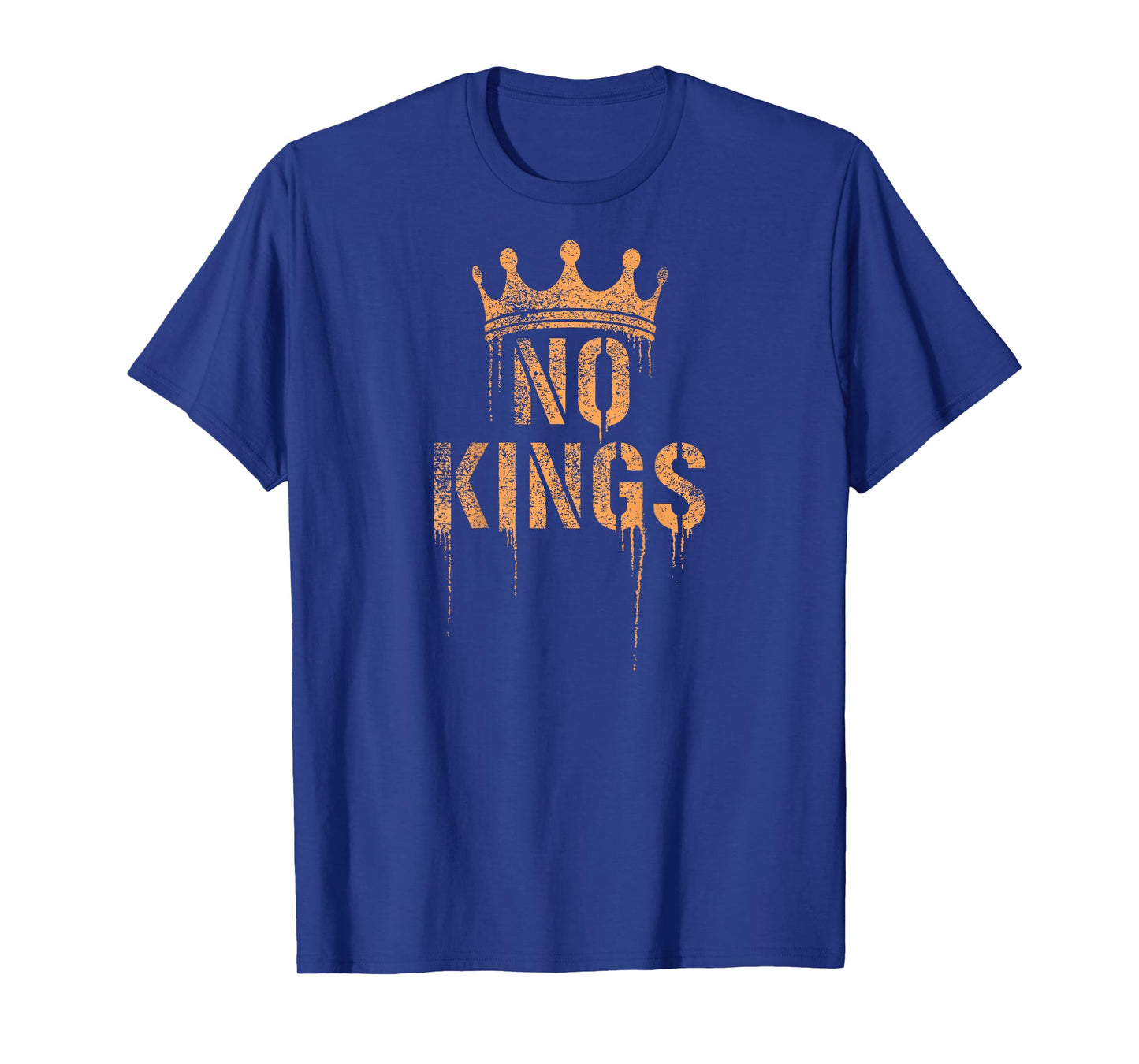 No Kings BACK PRINT | Cracked Crown, Grunge - Political T-Shirt