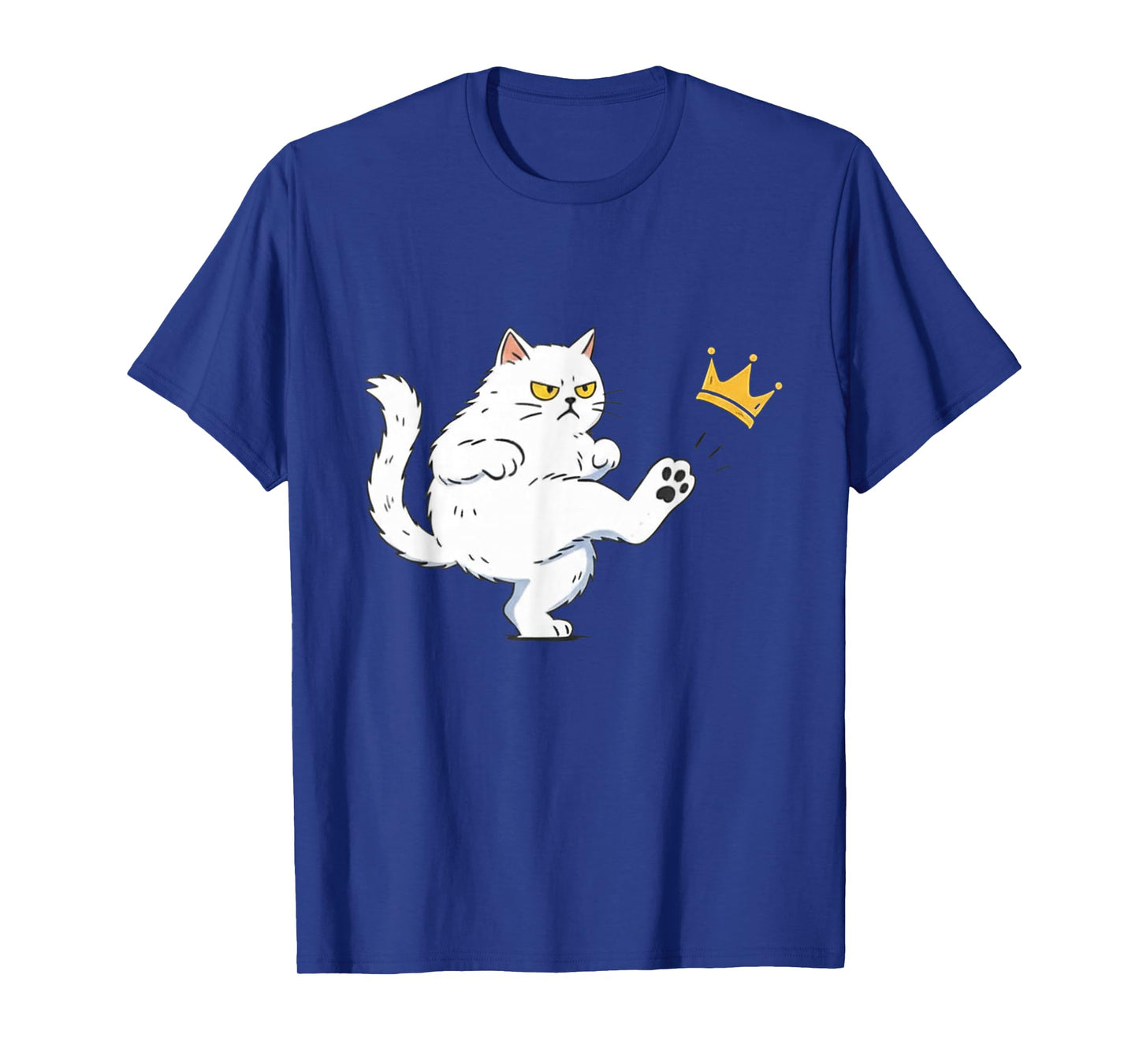 Funny cat Throwing Crown Away no Kings Anti Republicans Men T-Shirt