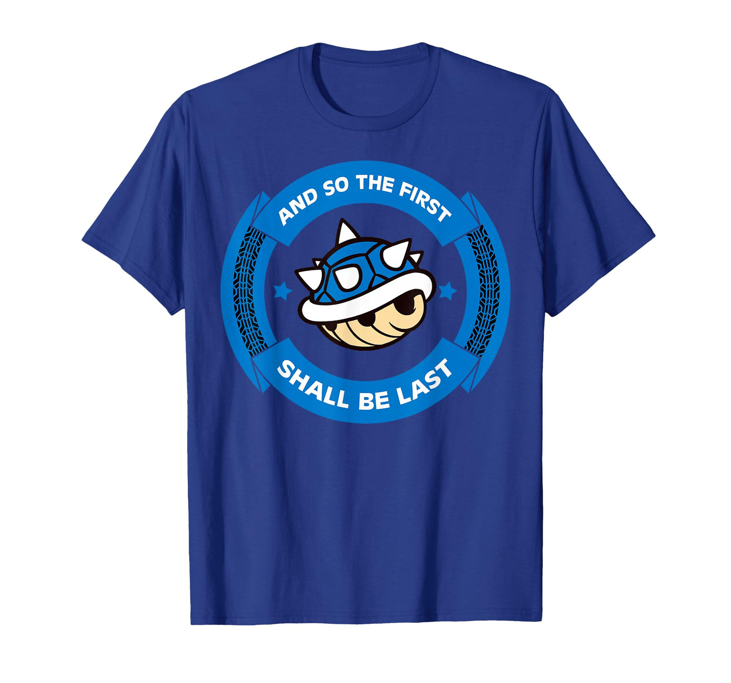 Nintendo Mario Kart Blue Shell Circle Text T-Shirt
