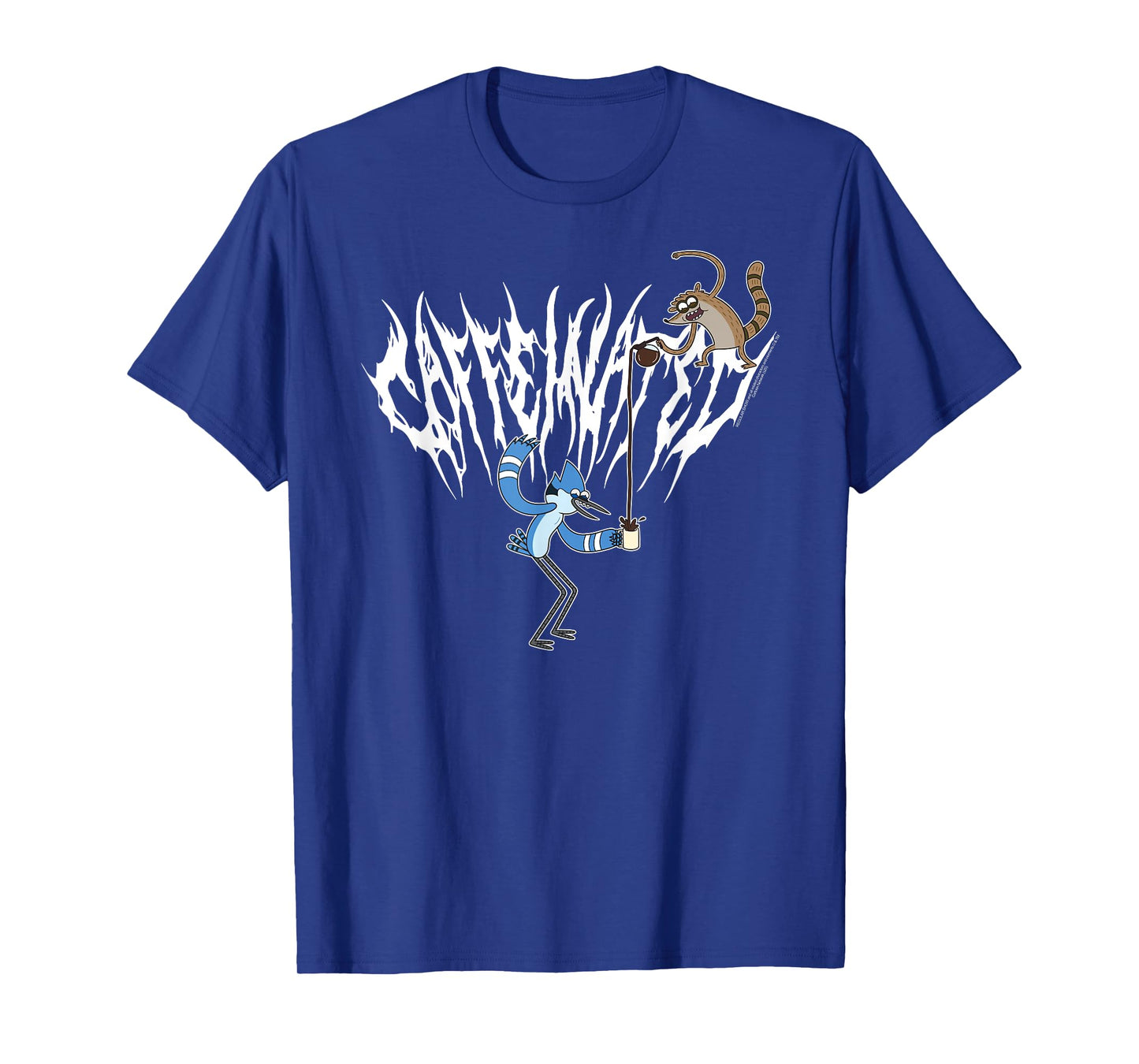 Regular Show Metal Caffeinated by Coffee Funny Cartoon T-Shirt