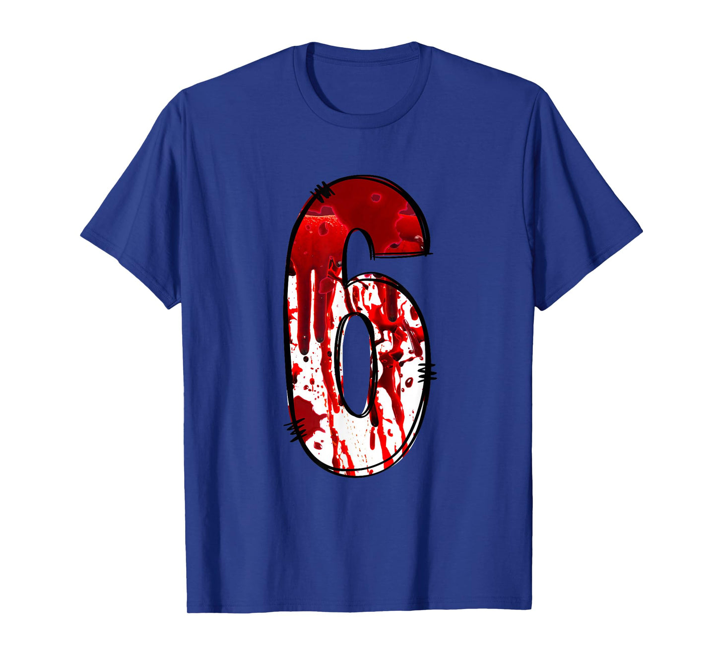 Fun Six Seven 6 7 Meme Design Couples Halloween Horror Blood T-Shirt