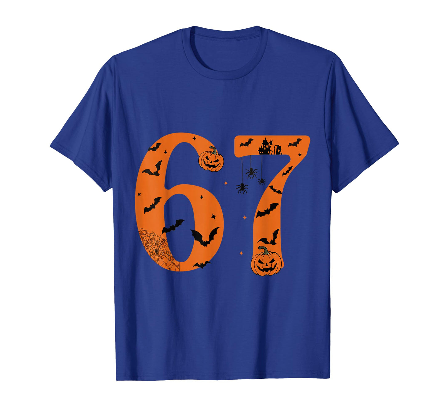 Six Seven 6 7 Halloween Meme Pumpkin T-Shirt
