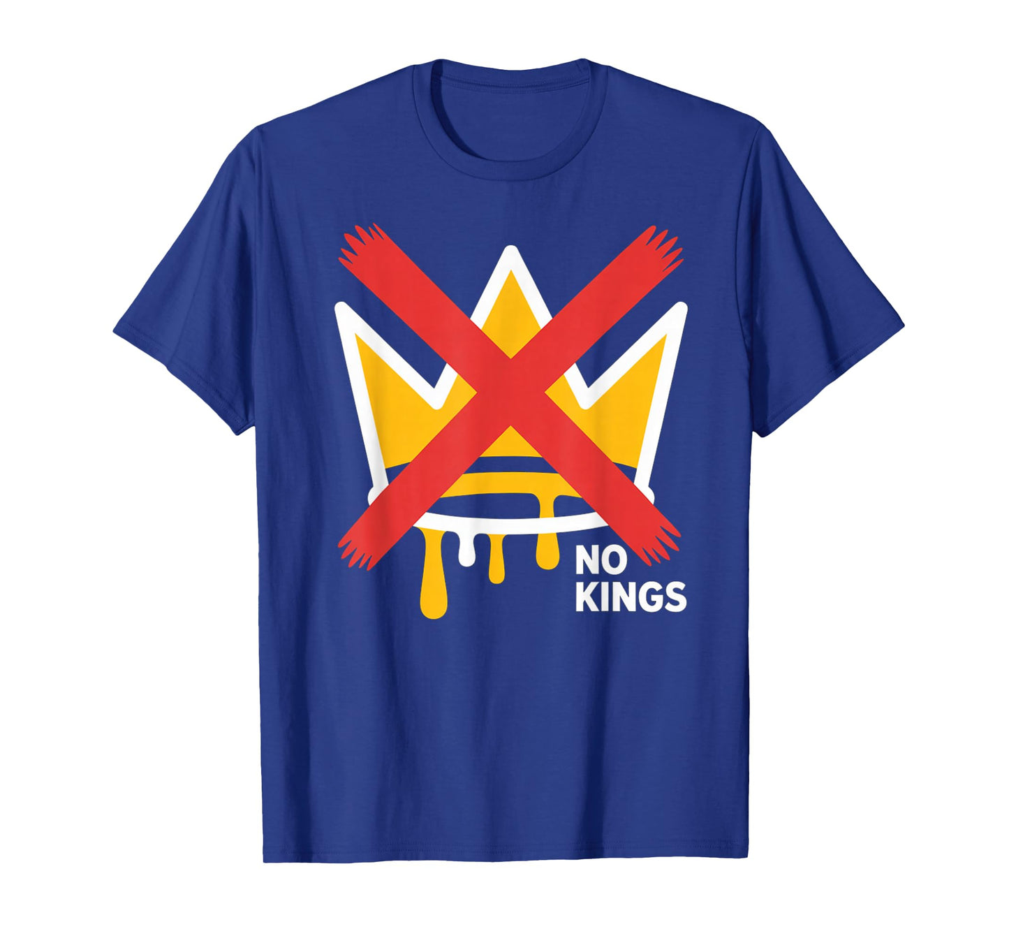 No Kings Protest Sign Defiant Voice Men Women Retro No Kings T-Shirt