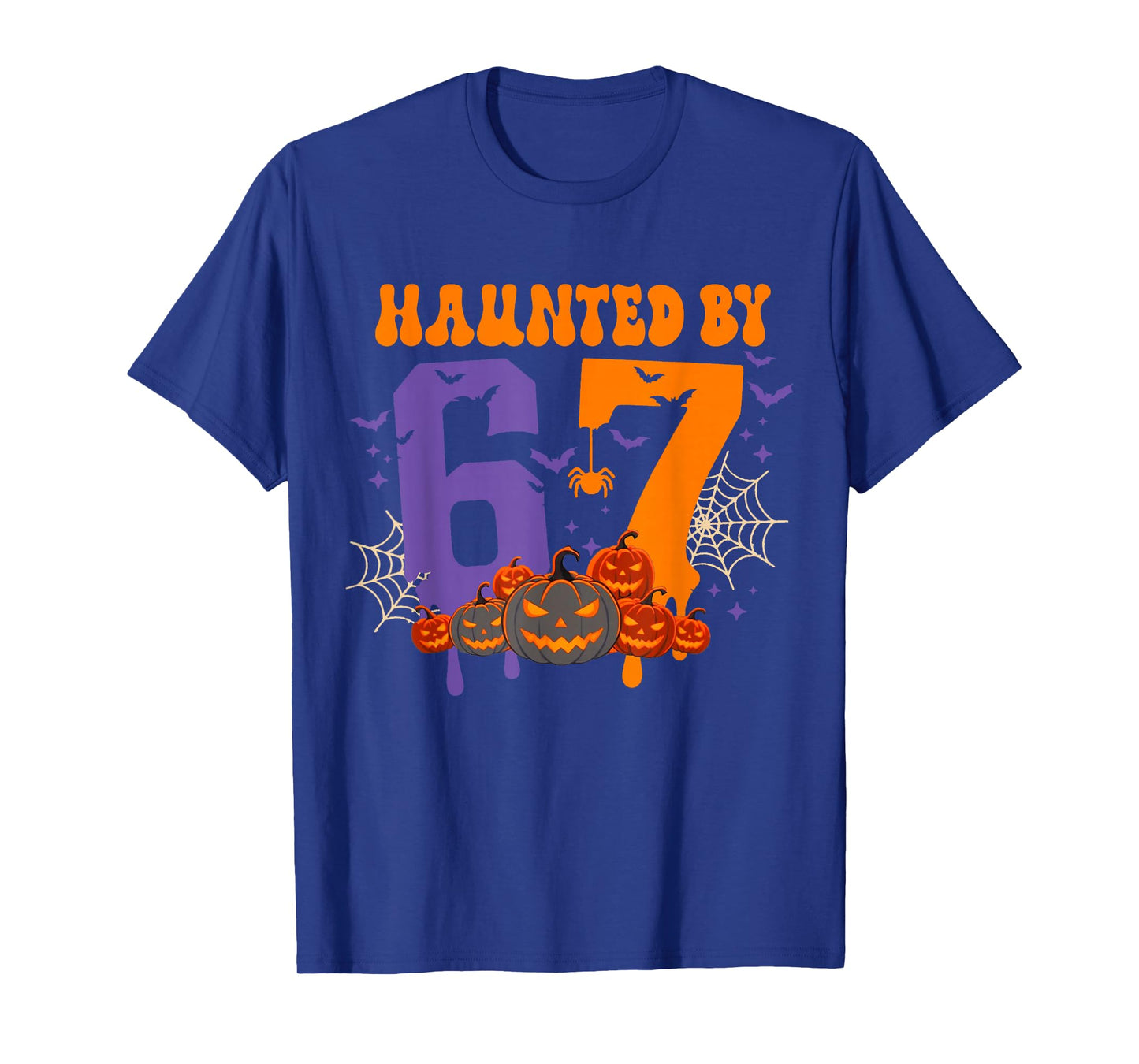 Haunted by 67 – Funny Six Seven Meme 6 7 Halloween Costume T-Shirt