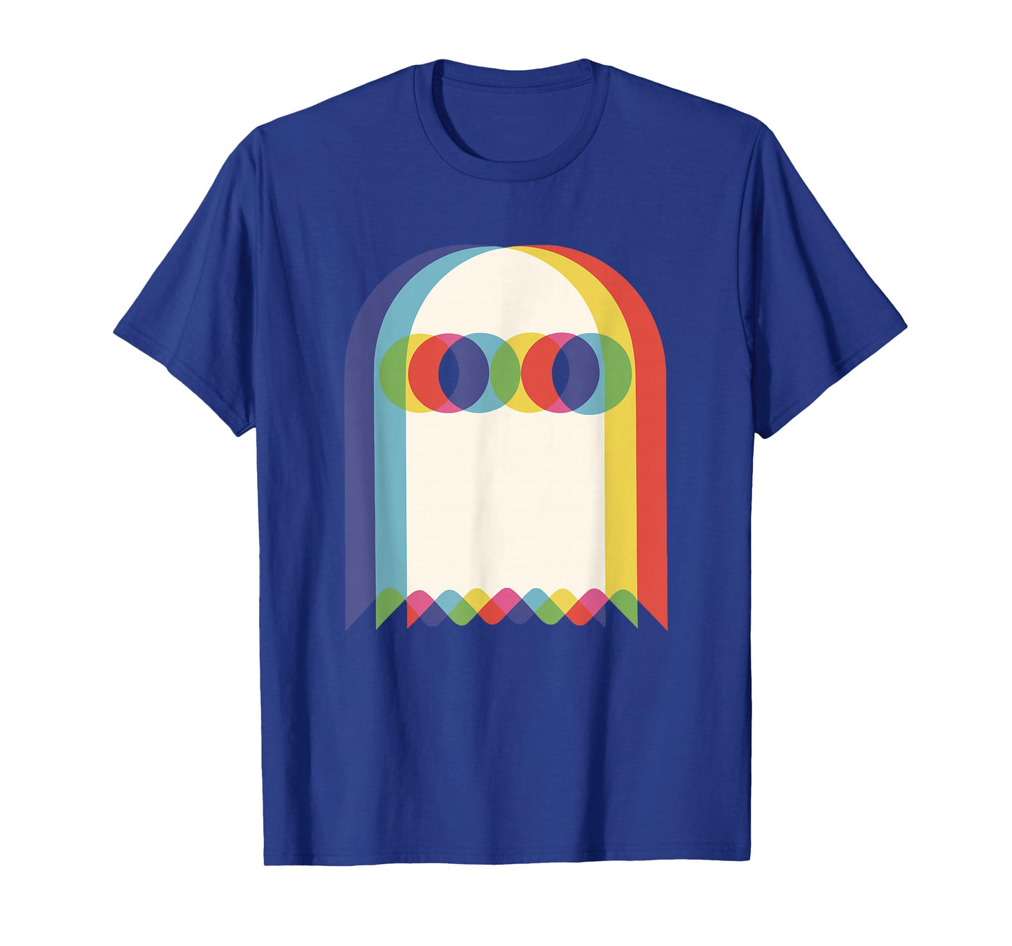 Threadrock Vaporwave Psychedelic Ghost Retro Halloween Techno EDM Unisex T-Shirt - Black, Small