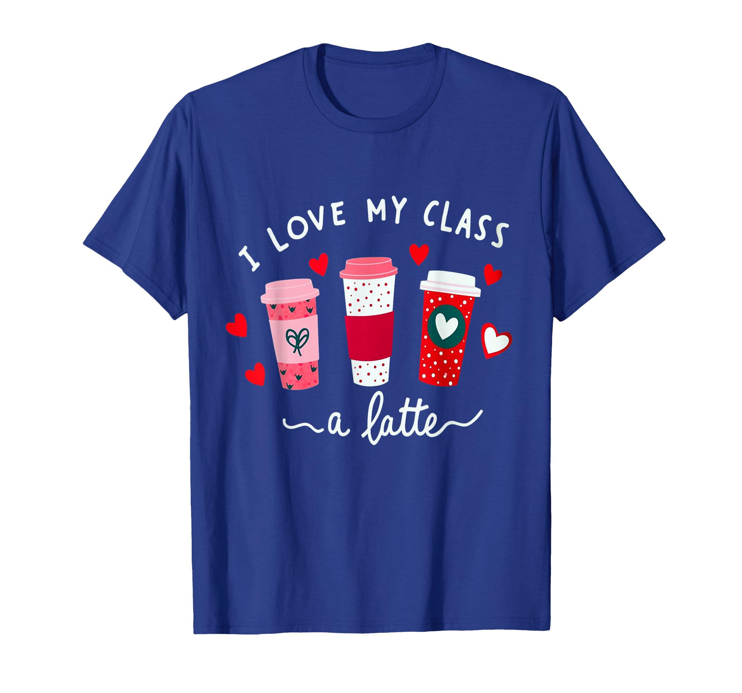 Teachers Valentine Day I Love My Class A Latte Coffee Women T-Shirt