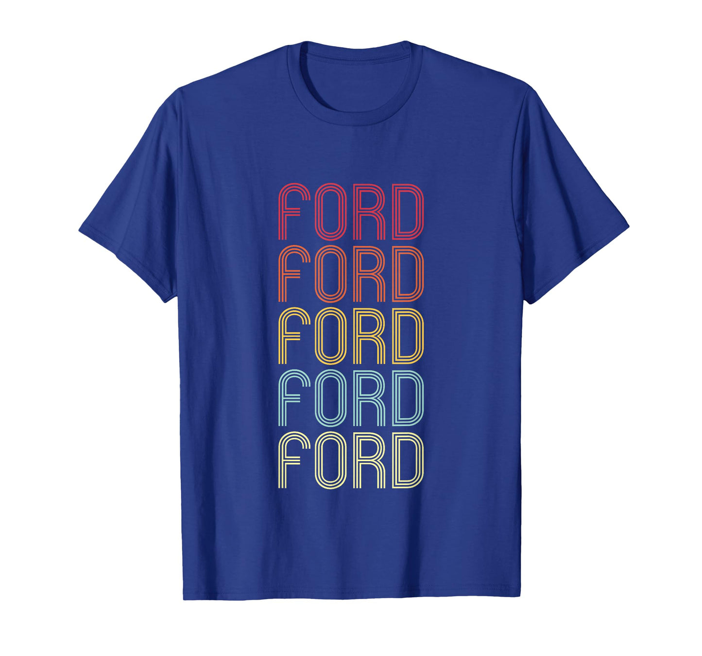 Ford Retro Wordmark Pattern Vintage Personalized 70s T-Shirt