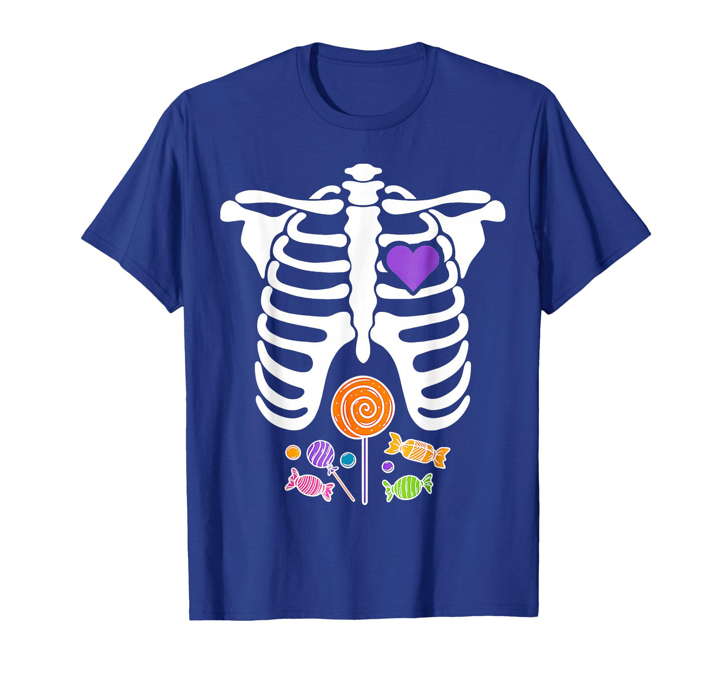 Halloween Candy Xray Skeleton Costume T-Shirt