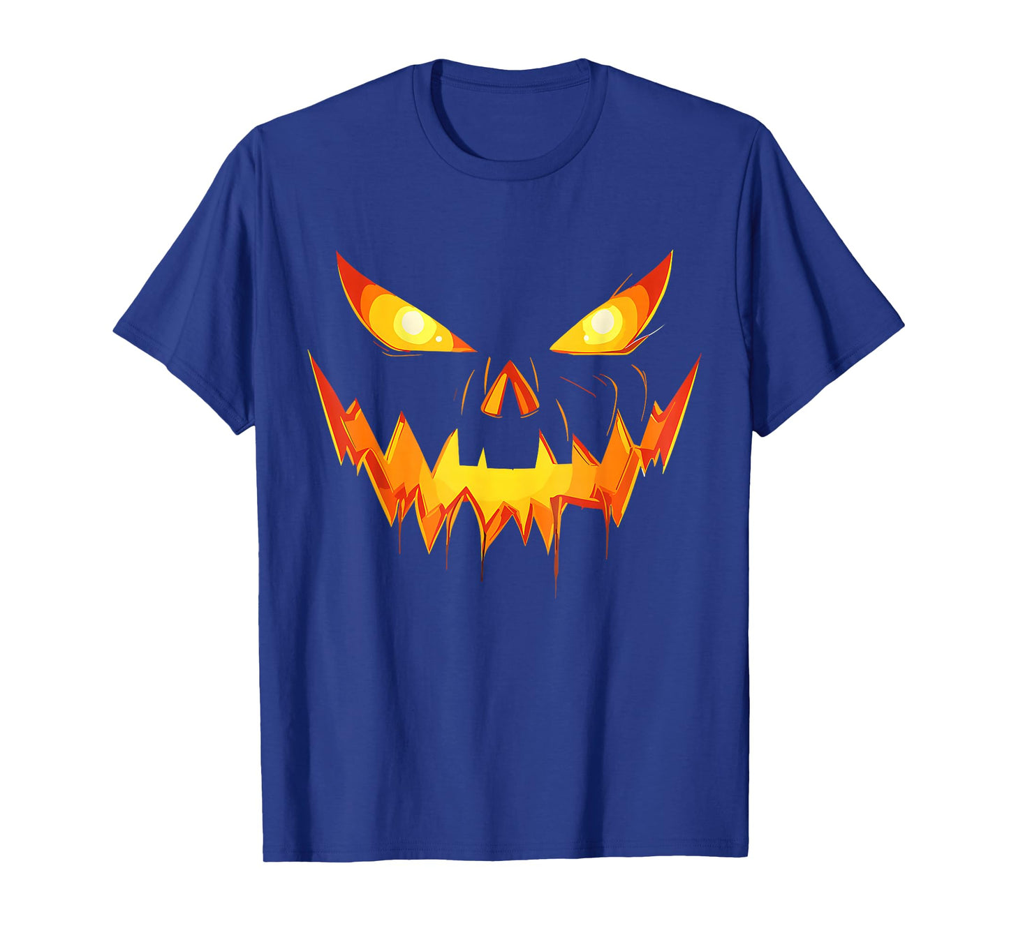 Scary Pumpkin Jack O Lantern Face Halloween Men Boys Kids T-Shirt