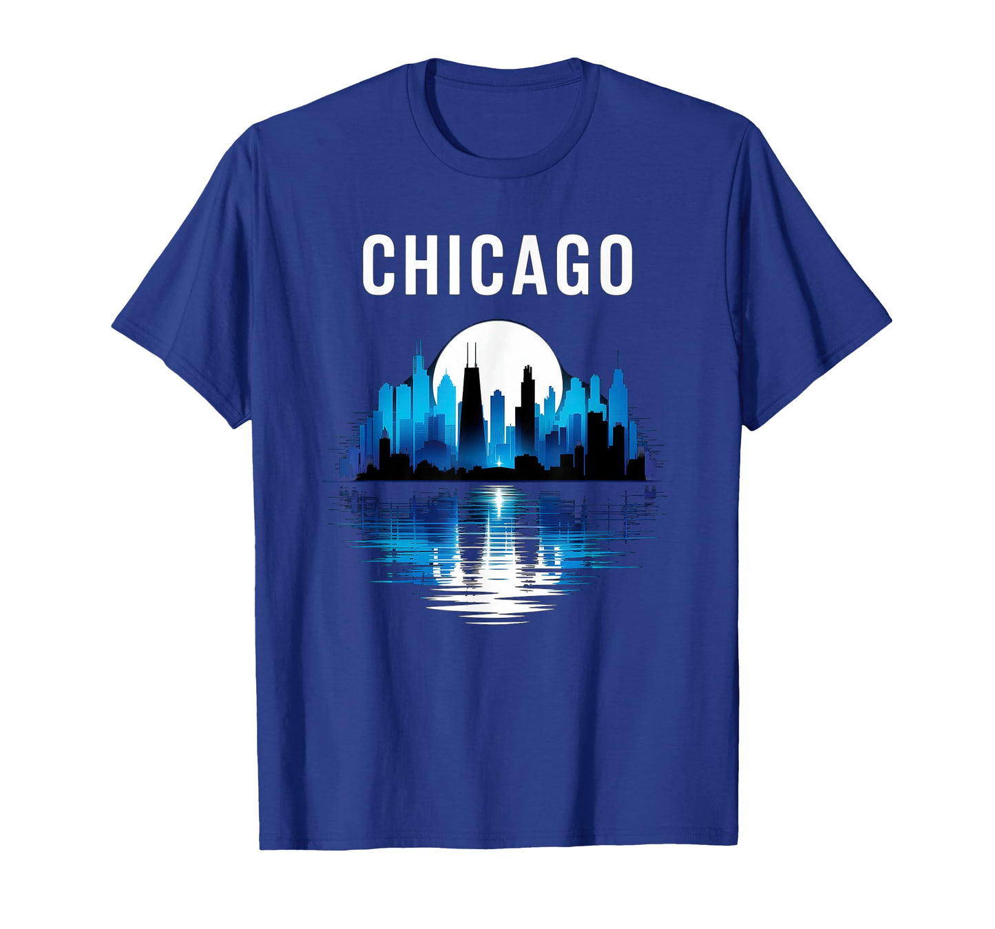 Chicago Skyline Urban Reflection Art Minimalist Style T-Shirt