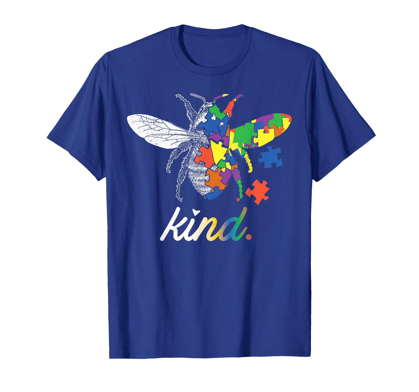 Bee Kind Beautiful Autism Awareness Gift Tee Shirt Puzzle T-Shirt
