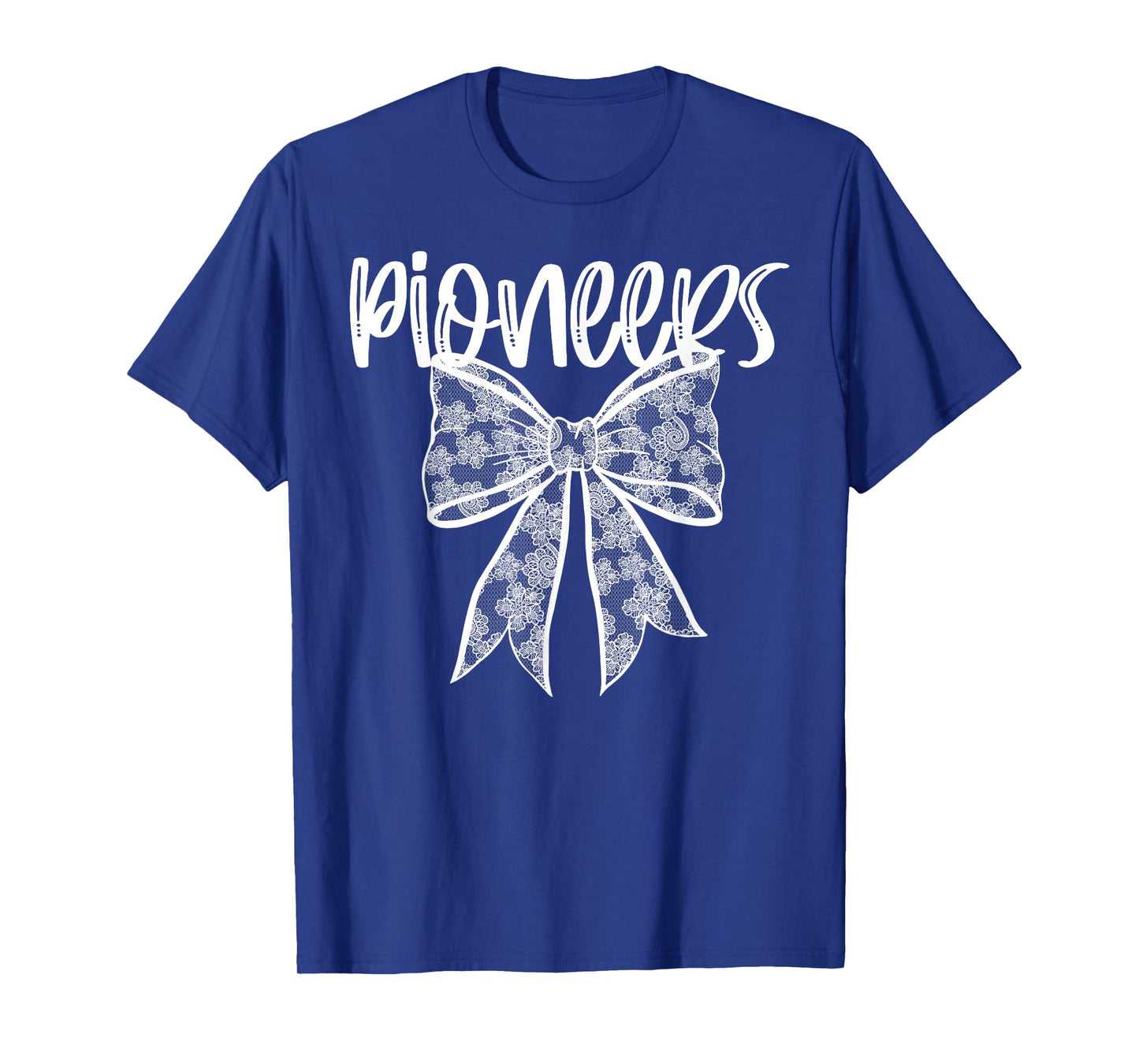 Pioneers Coquette Aesthetic Girly Team Mascot Lace Bow T-Shirt
