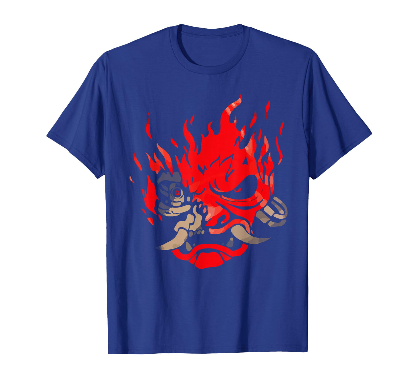 DJapan OniCyborg Cyberpunk T-Shirt - Unisex Adults - Black - Short Sleeve - Small - Classic Fit - Cotton & Polyester - Machine Wash
