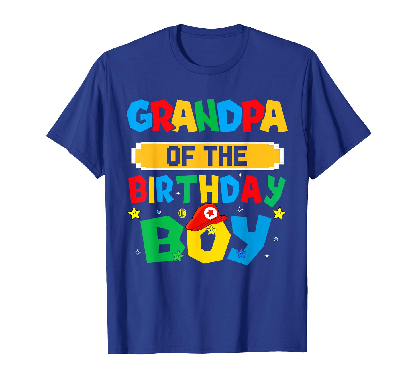 Grandpa Of The Birthday Boy Game Video Gaming Match Family T-Shirt