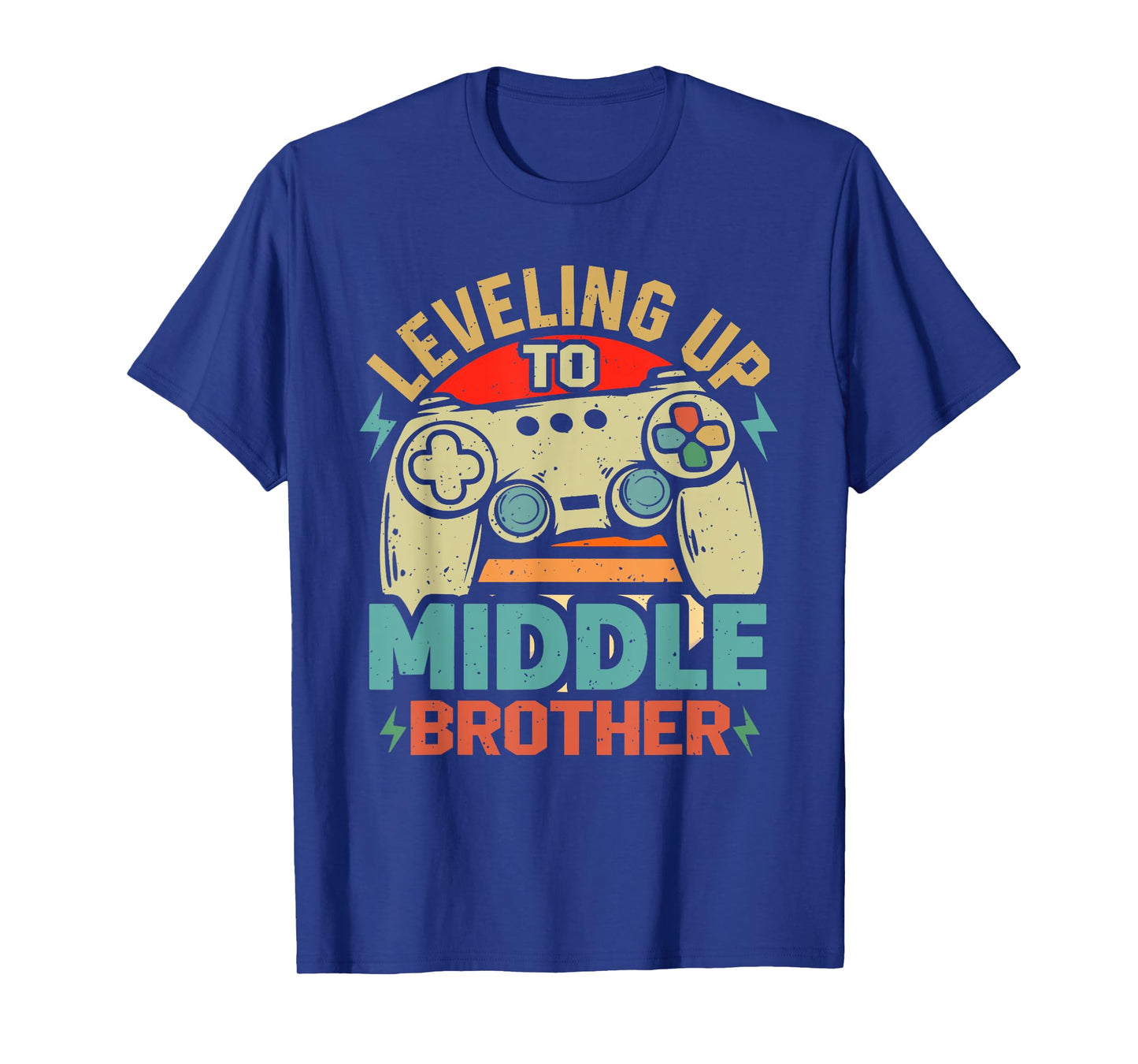 Leveling Up To Middle Brother Funny Gamer Gaming T-Shirt