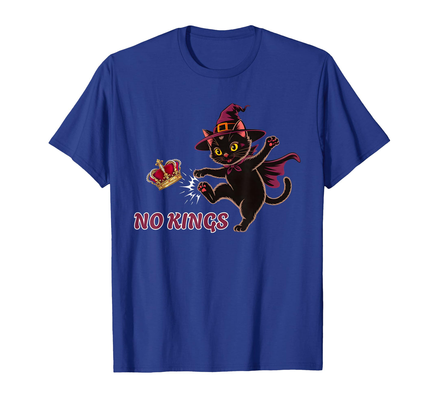 No Kings Tees for Men Women Halloween cat T-Shirt