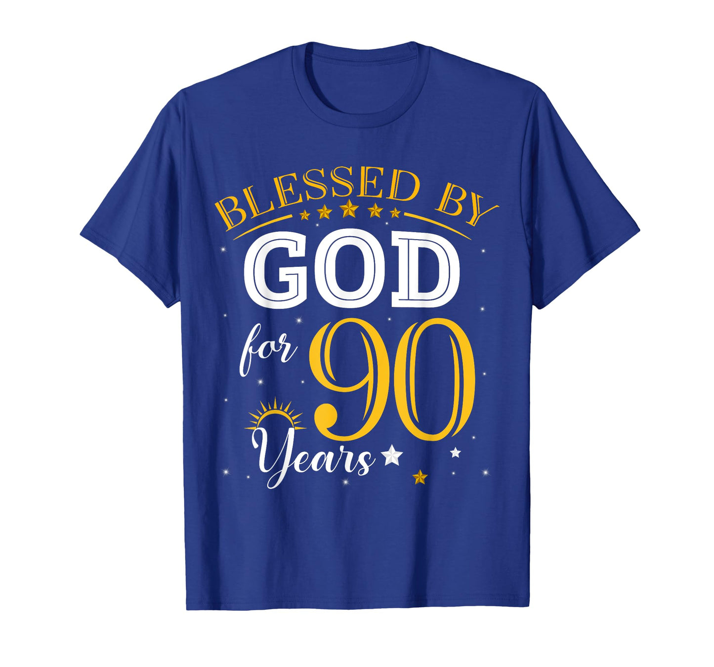 Vintage Blessed by God For 90 Years Old 90th Birthday Girl T-Shirt
