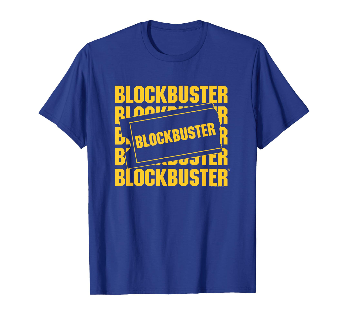 Blockbuster Repeating Logo with Ticket T-Shirt
