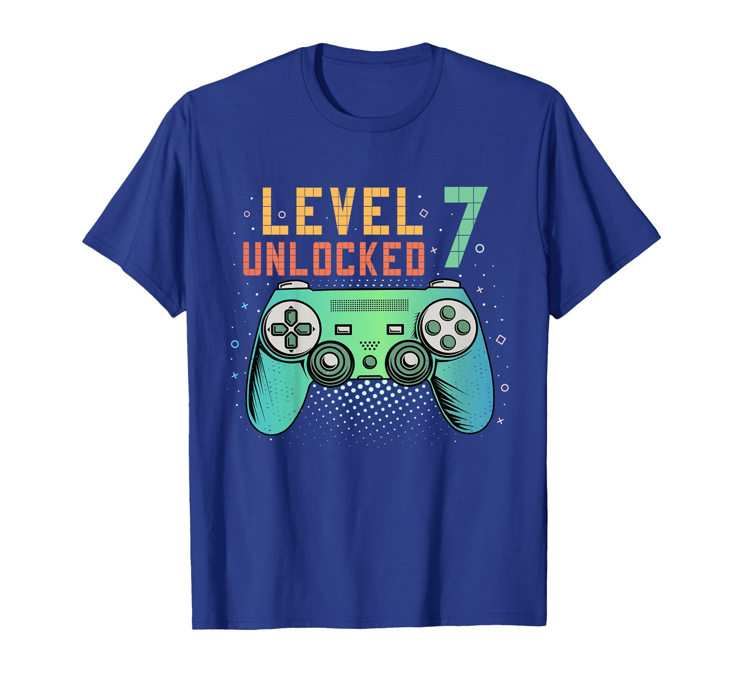 Kids Level 7 Unlocked 7th Birthday Gamer Gifts 7 Year Old Boys T-Shirt
