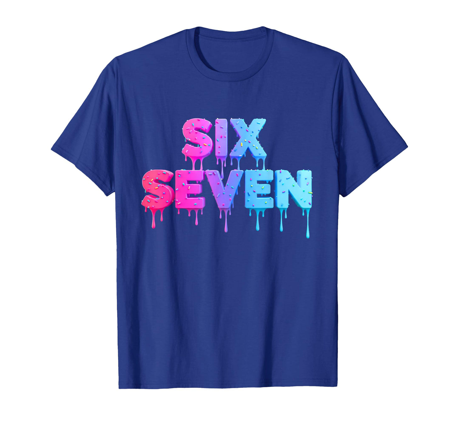 Six Seven Ice Cream Drip Gen Alpha Slang 6 7 Trending Meme T-Shirt