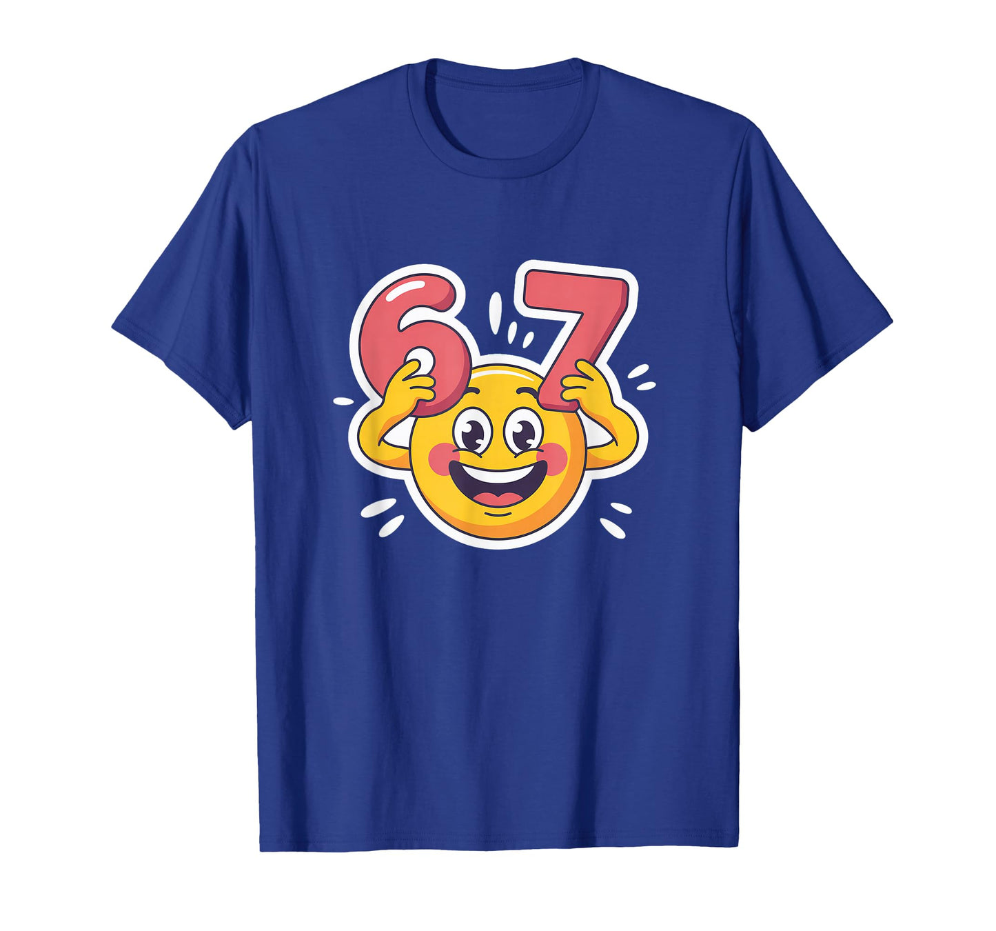 Six Seven 6 7 Emoticon Meme Design T-Shirt